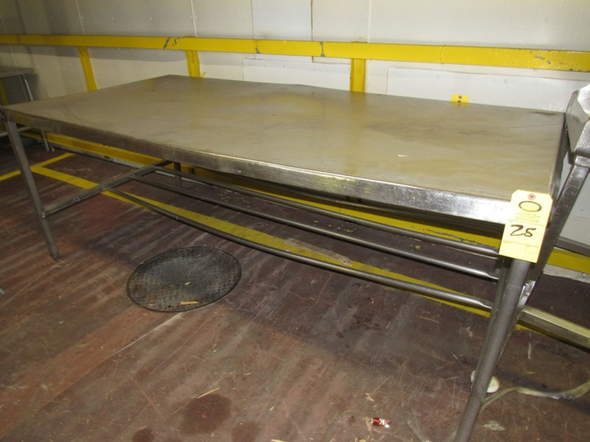 Stainless Steel Table, 44" W X 92" L X 35" T (Required Rigging Fee: $50 Contact Norm Pavlish at