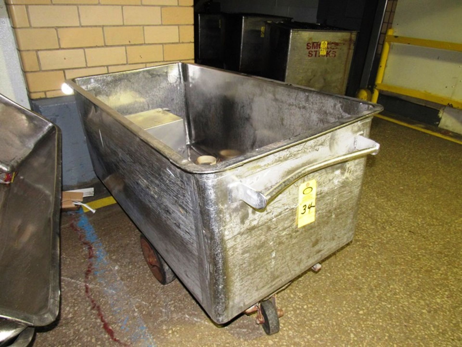 Stainless Steel Meat Truck, 29” wide x 58” long x 24” deep (Required Rigging Fee: $10 Contact Norm