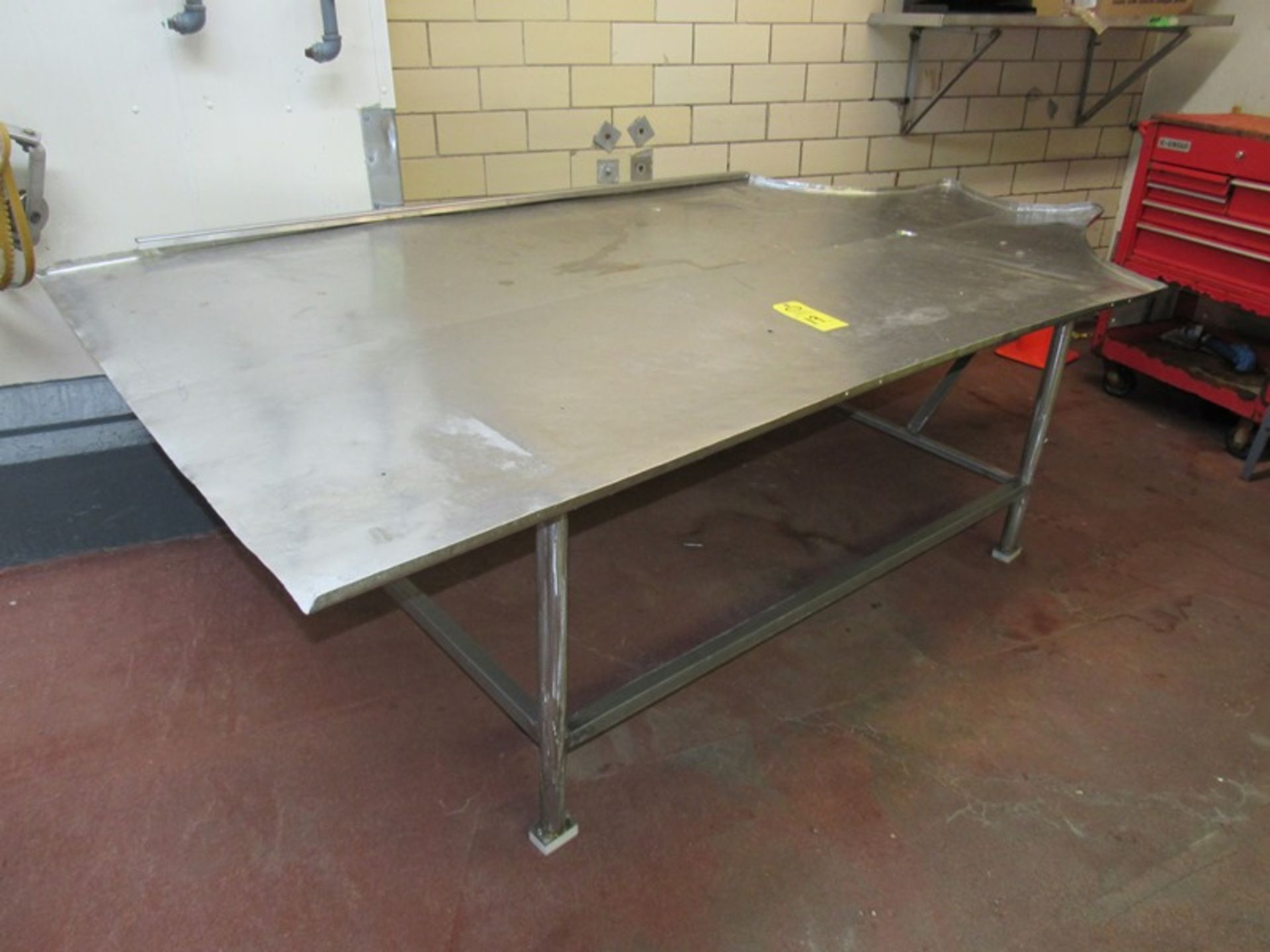 Stainless Steel Stuffing Table, 57" W X 8' L (Required Rigging Fee: $50 Contact Norm Pavlish at