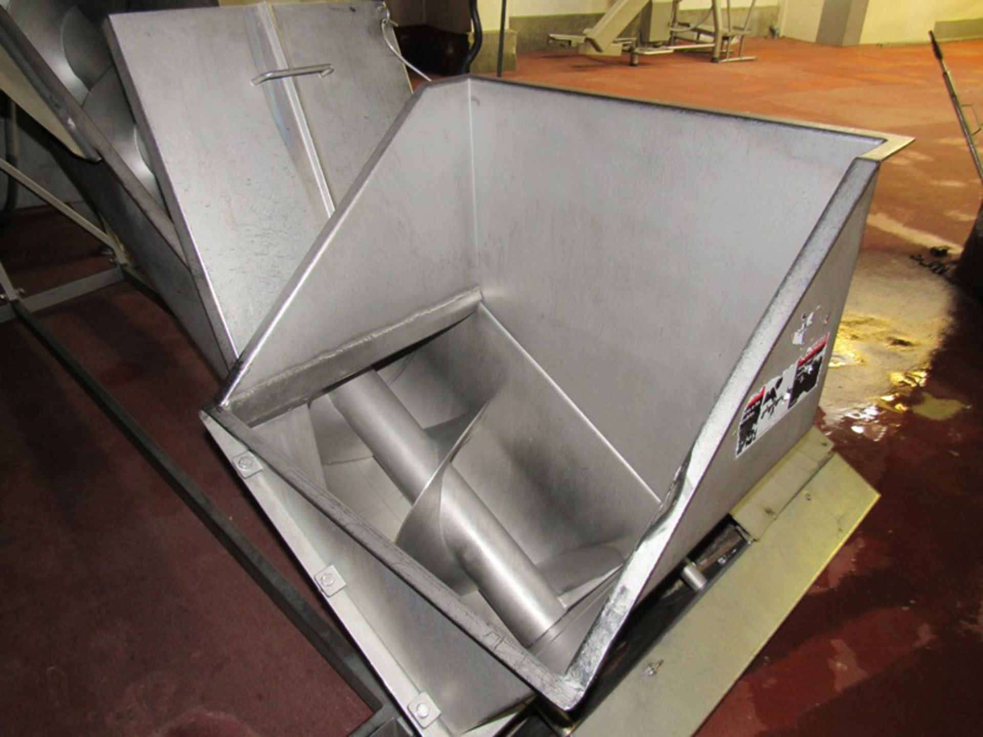 Wolfking Portable Stainless Steel Screw Conveyor, 16" Dia. X 14' Long screw, 24" W X 26" L hopper, - Image 3 of 5
