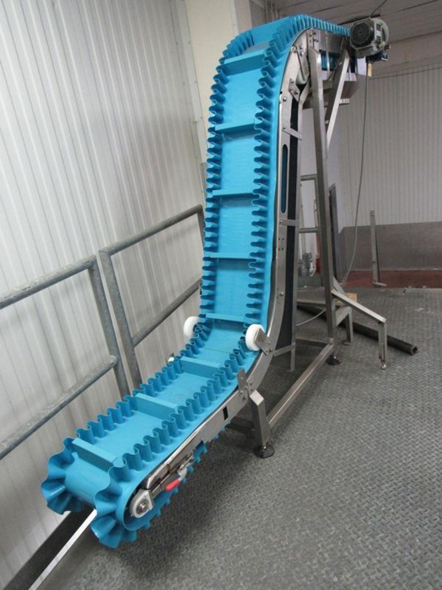 Stainless Steel Z Conveyor, 9" W X 10' L plasatic belt, 12" between flights, 15" infeed, 64" - Image 2 of 4