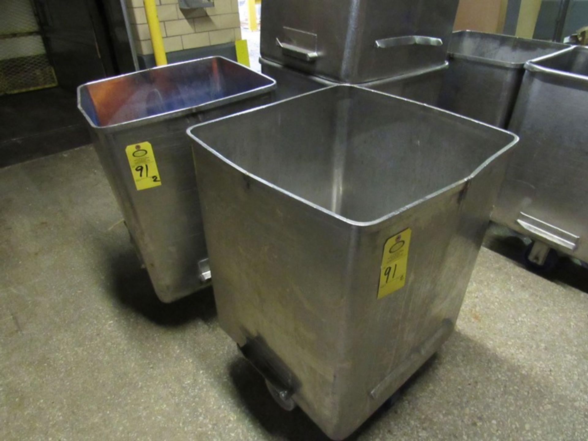 Stainless Steel Dump Buggies, 600 Lb. capacity (Required Rigging Fee: $20 Contact Norm Pavlish at