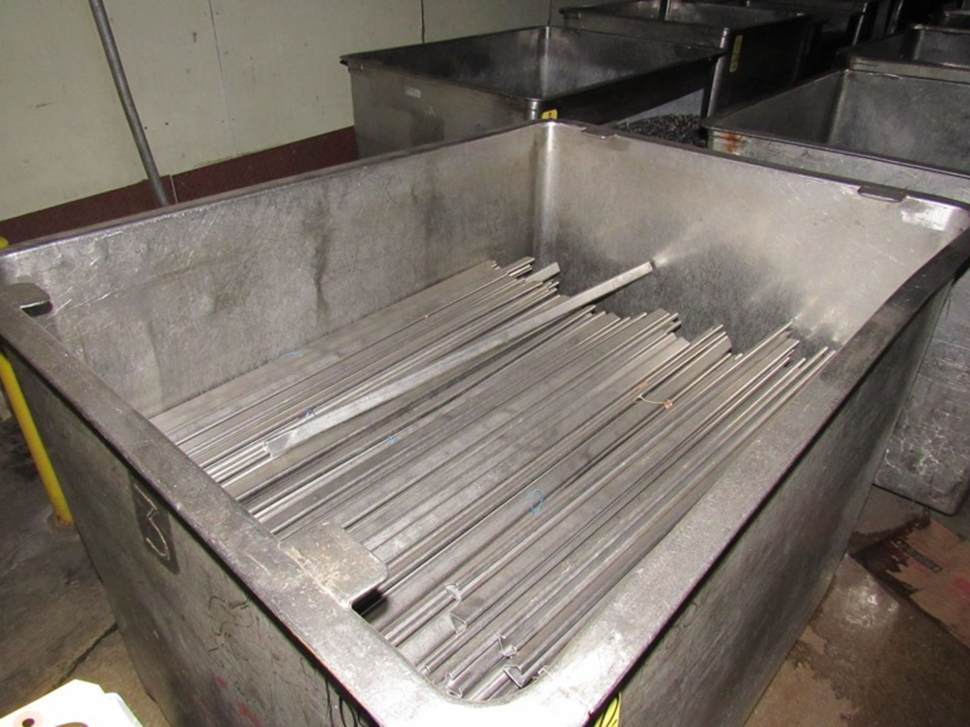 Lot of approx. (1080) 39" Stainless Steel Smoke Sticks, in stainless steel vat, 2775 Lbs approx.