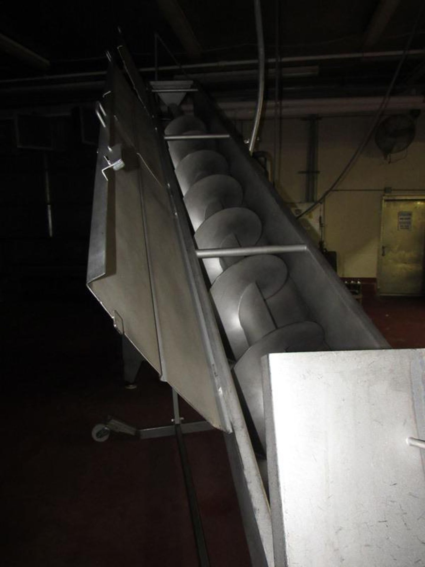 Wolfking Portable Stainless Steel Screw Conveyor, 16" Dia. X 14' Long screw, 24" W X 26" L hopper, - Image 4 of 5