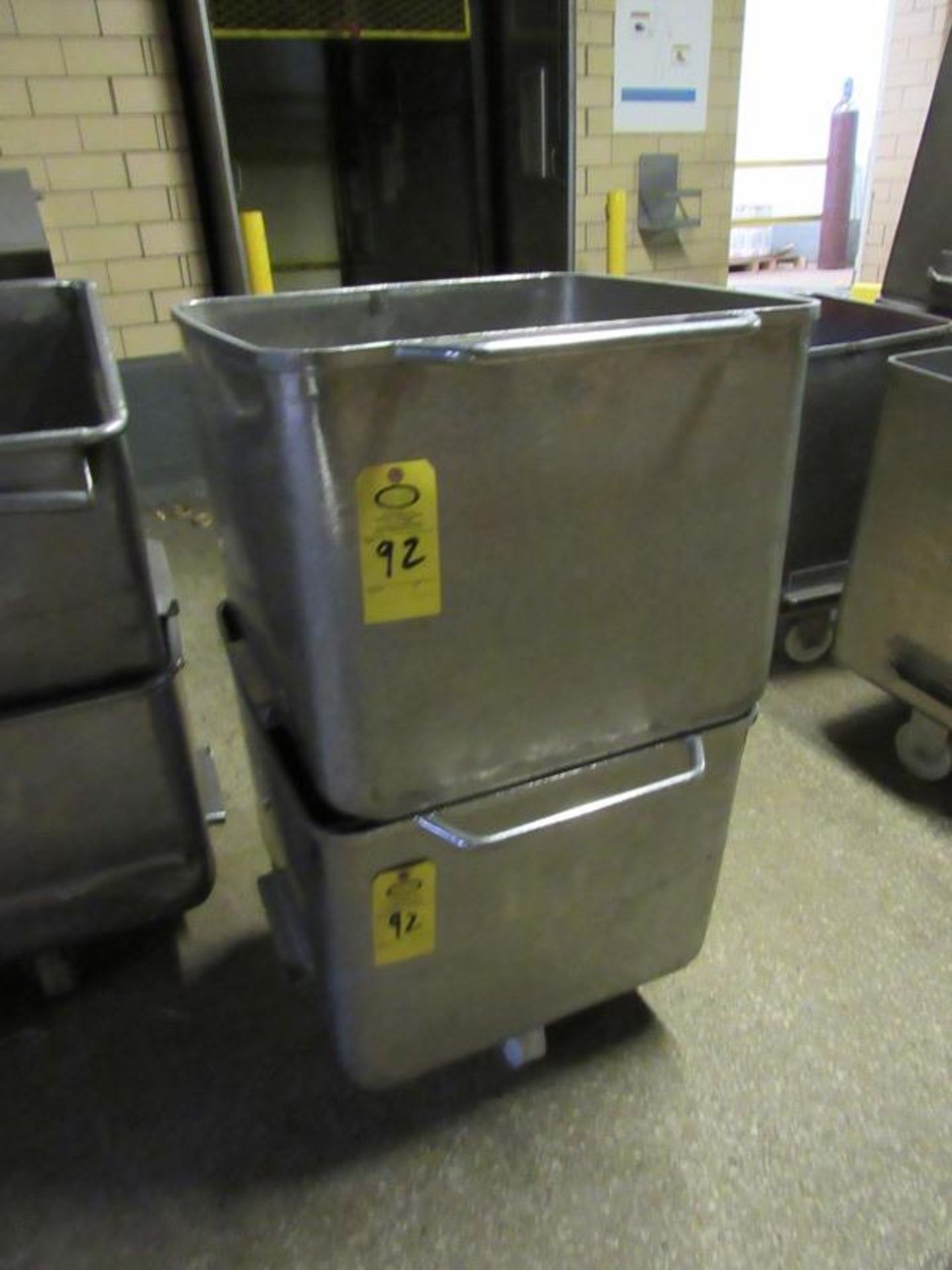 Stainless Steel Dump Buggies, 400 Lb. capacity (Required Rigging Fee: $20 Contact Norm Pavlish at