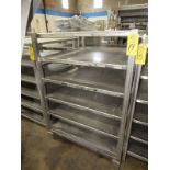 Stainless Steel Rack, 45" W X 45" L X 64" T, 6 shelves spaced 9" apart, Located in Plano,
