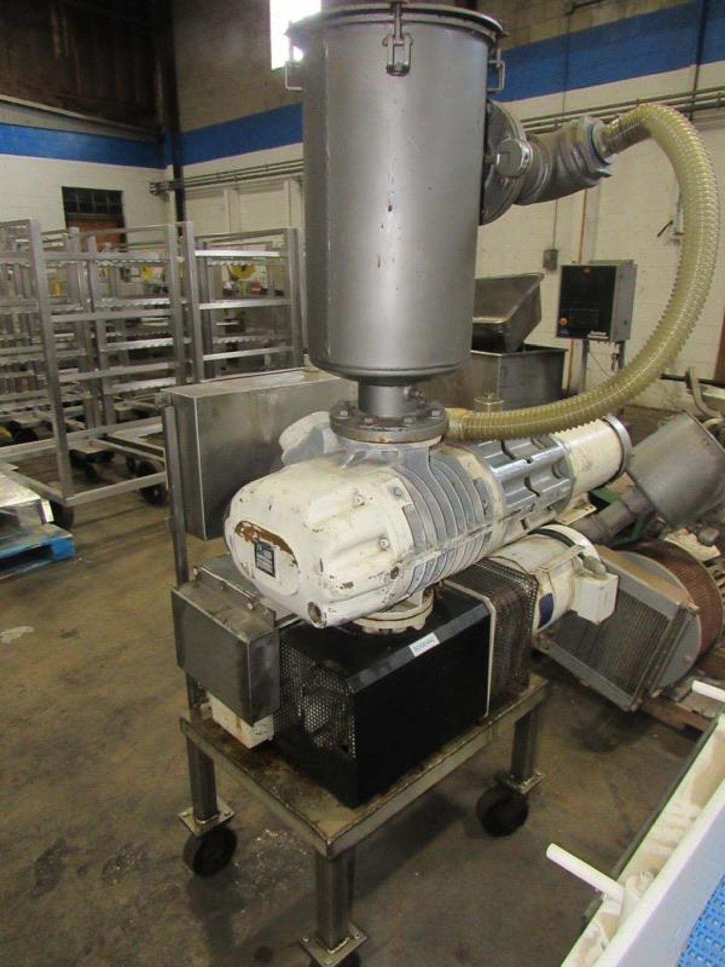 Leybold Mdl. SV300 Vacuum Pump on stainless steel cart with Booster Mdl. AV1001, 10 h.p.., 230/460 - Image 2 of 5