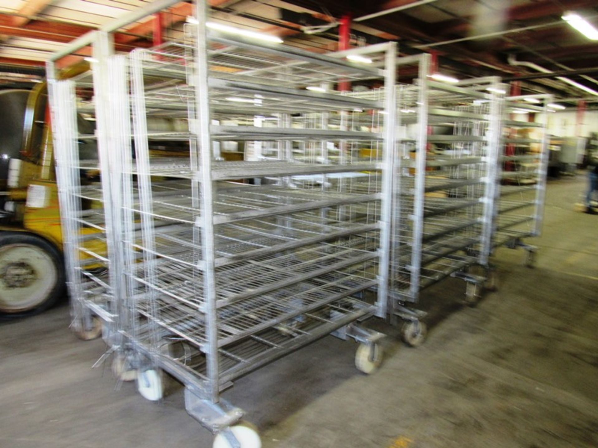 Stainless Steel Smoke Trucks, 31" W X 51" L screen, 9-shelves, spaced 7" apart, 34 1/2 W X 52" L X - Image 2 of 2