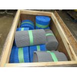 Lot of (10) Rolls, (3) Gray Rolls, 20" wide, (7) Blue Rolls, 12" wide, Located in Plano, Illinois (