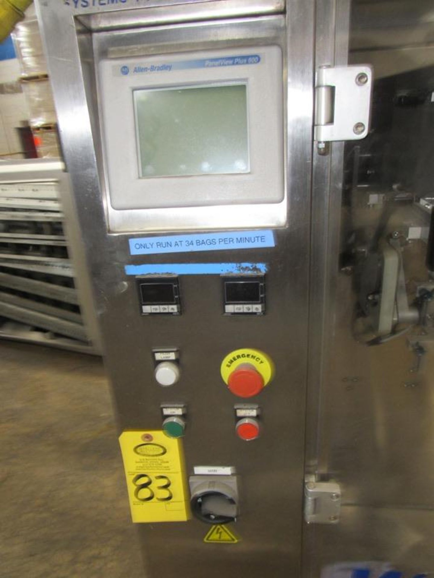 Weigh Pack Mdl. Swifty 3600 Bagger, Ser. #3042, 220 volts, 1 phase, Allen Bradley Panel View 600 - Image 10 of 14