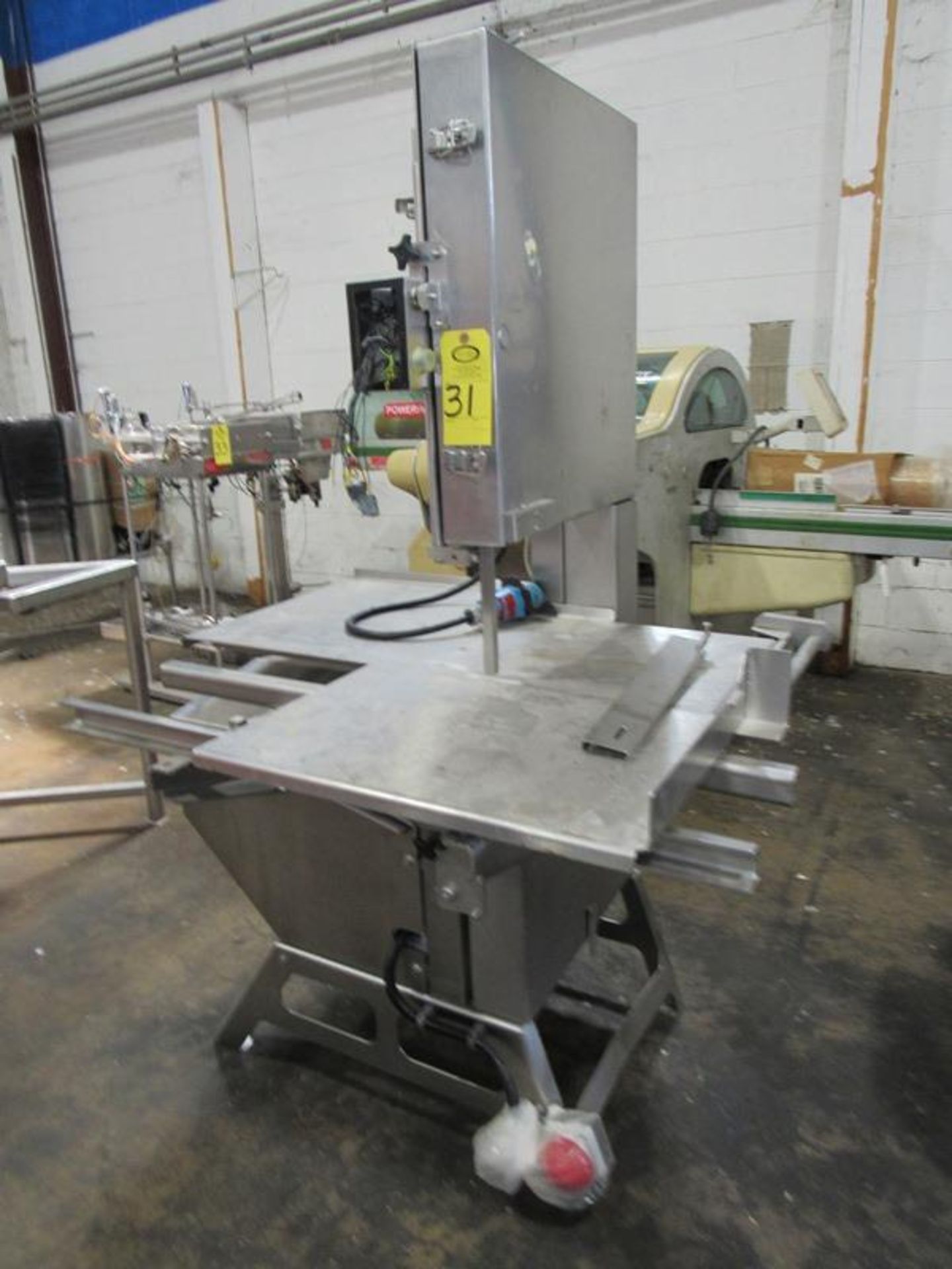 Marel/AEW Mdl. 400 Stainless Steel Band Saw, stainless steel construction, Ser. 3133604, Mfg.