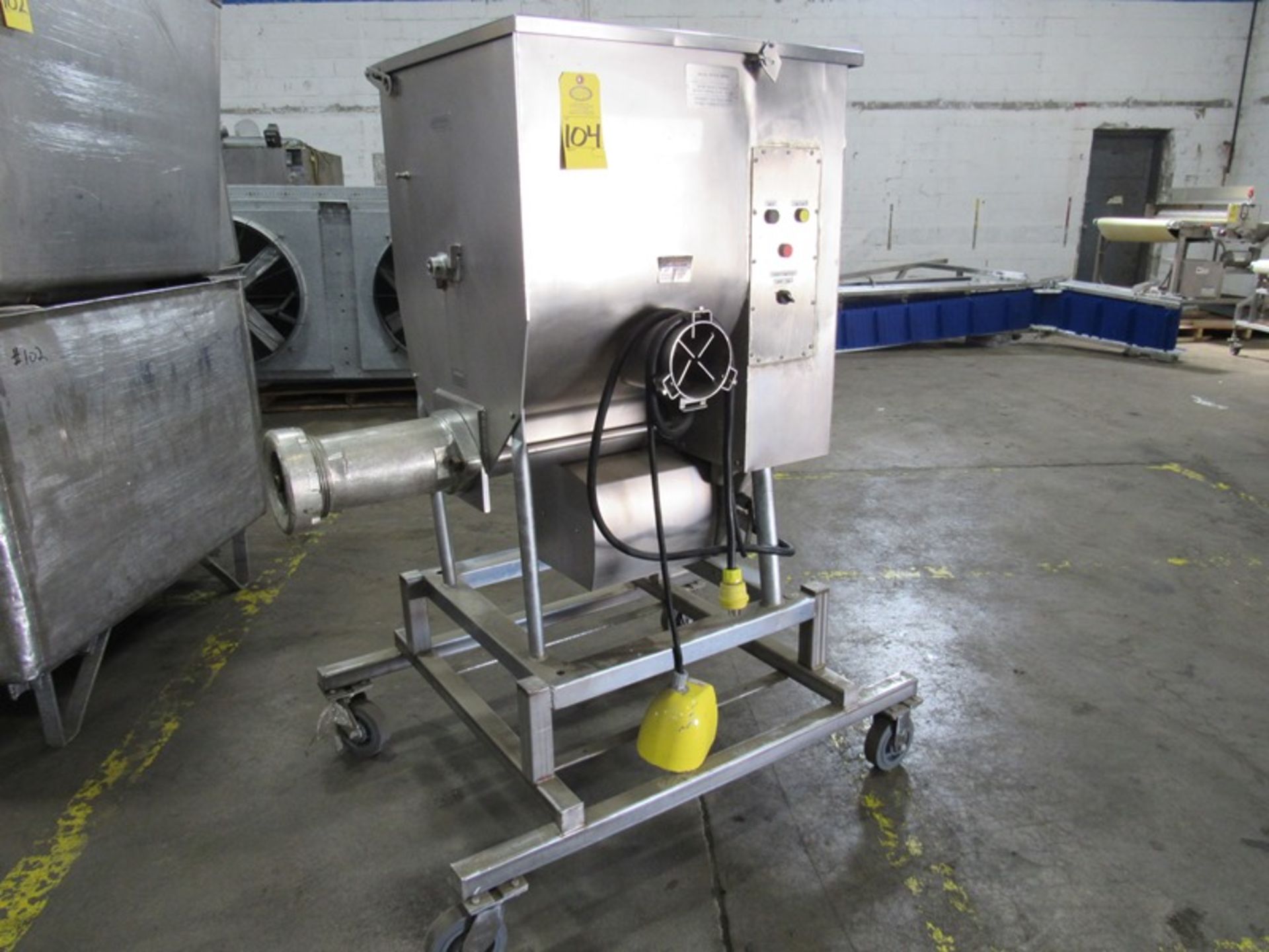 Hobart Mdl. 4352 Mixer/Grinder, Ser. #27-037-653, 5" plate on wheels, foot pedal activation, Located