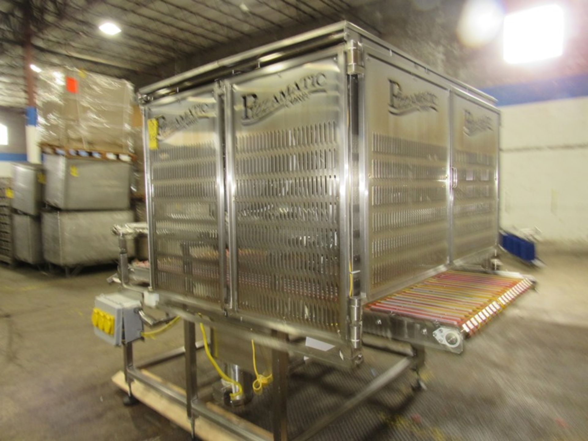 Pizzamatic Corp. Cheese Water Fall, 45" W X 7' L conveyor, 240 volts, 3 phase, Located in Plano, - Image 2 of 9