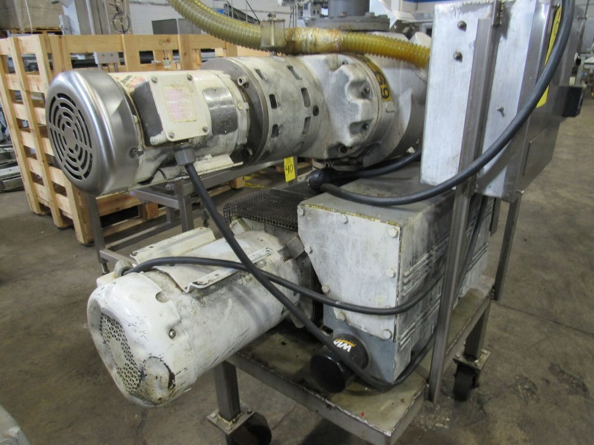 Leybold Mdl. SV300 Vacuum Pump on stainless steel cart with Booster Mdl. AV1001, 10 h.p.., 230/460 - Image 4 of 5