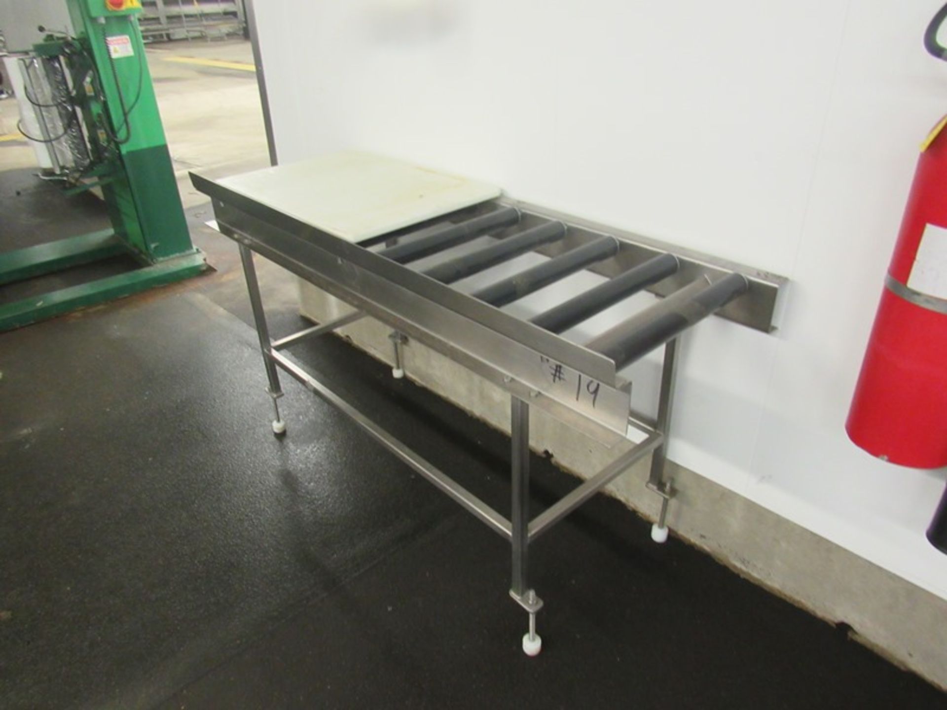 Lot of (2) Stainless Steel Frame Roller Conveyors, (2) 22" wide rollers by 10' long X 33" tall, ( - Image 3 of 3