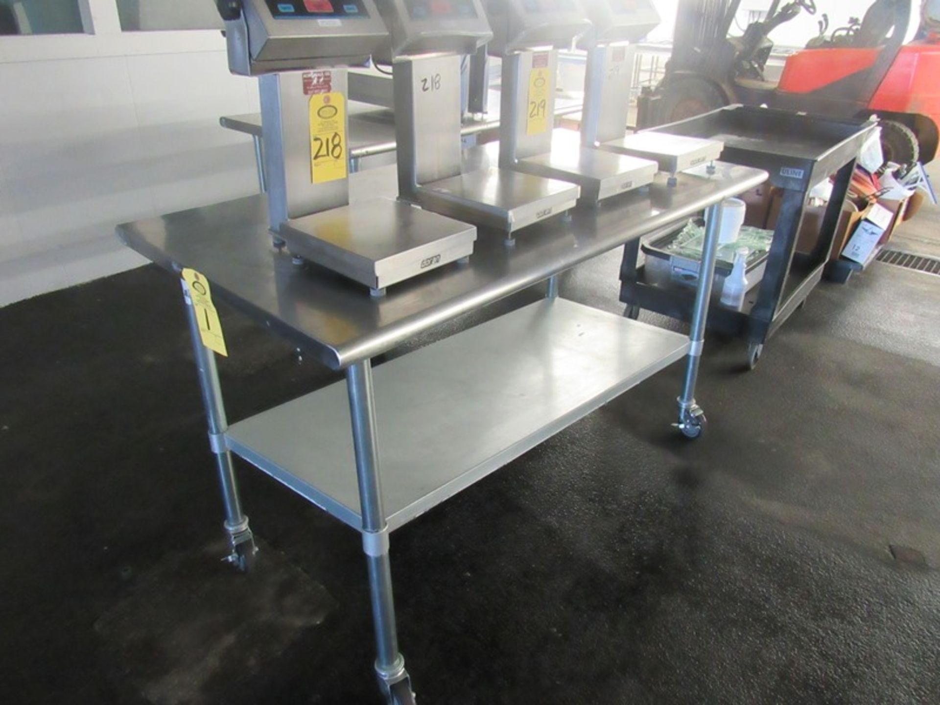 Portable Stainless Steel Table, 30" W X 5' L (Required Rigging Fee: $50.00-Payment Must Be