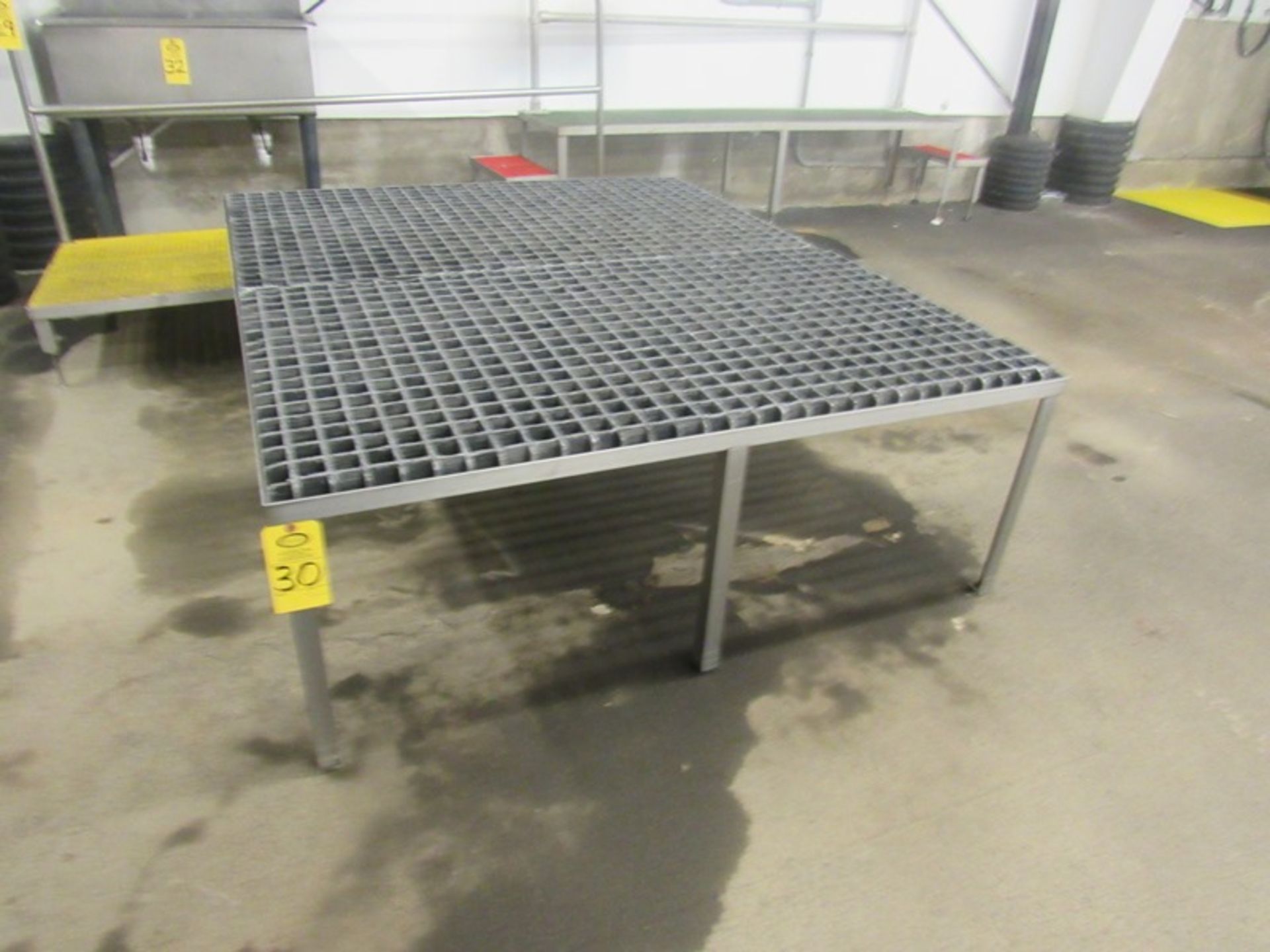 Stainless Steel Work Platform, 5' W X 6' L chemgrate top (Required Rigging Fee: $50.00-Payment