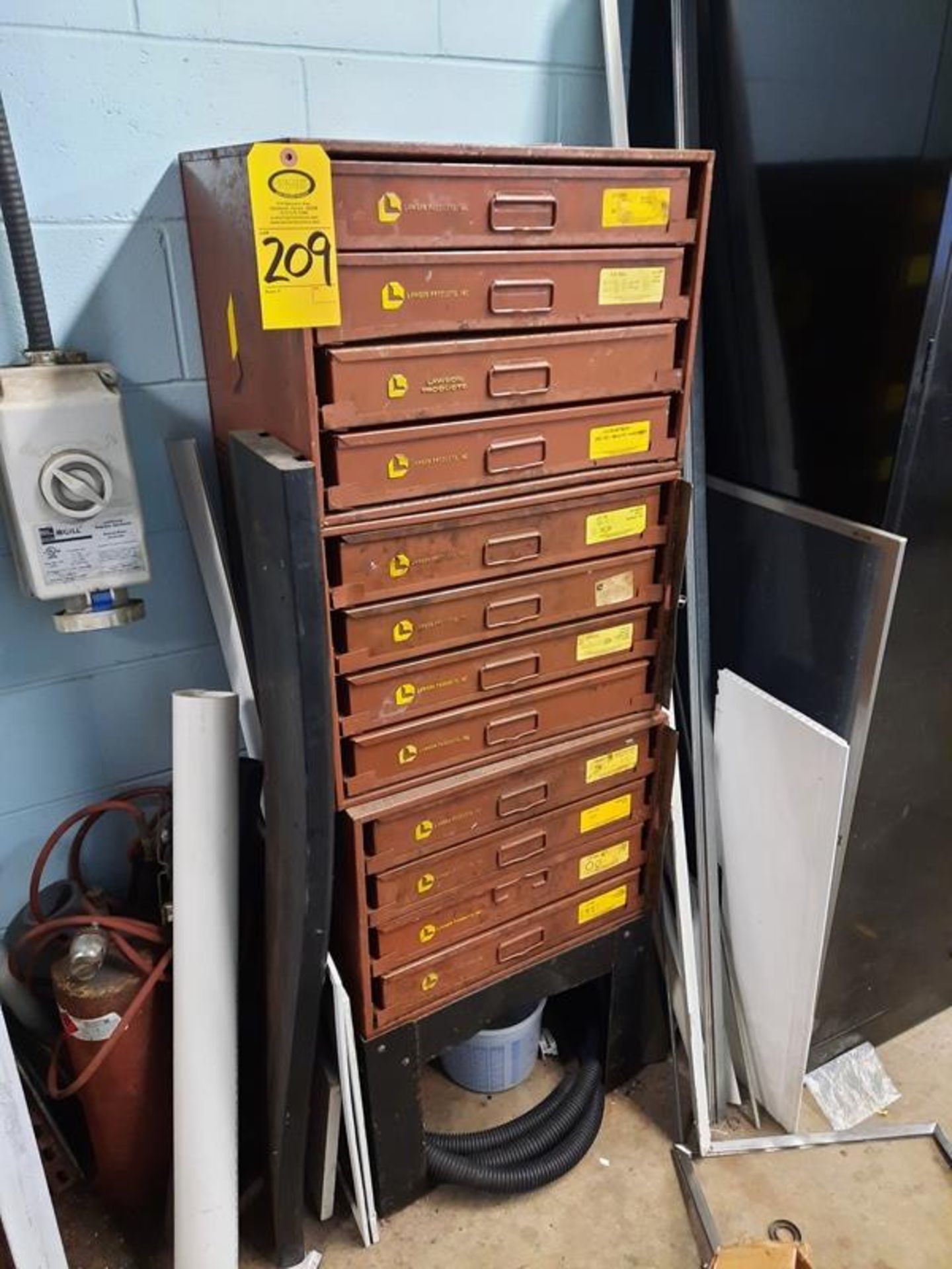 Lot Lawson Products (12) Drawers Parts Bin (Required Rigging Fee: $75.00-Payment Must Be Received by