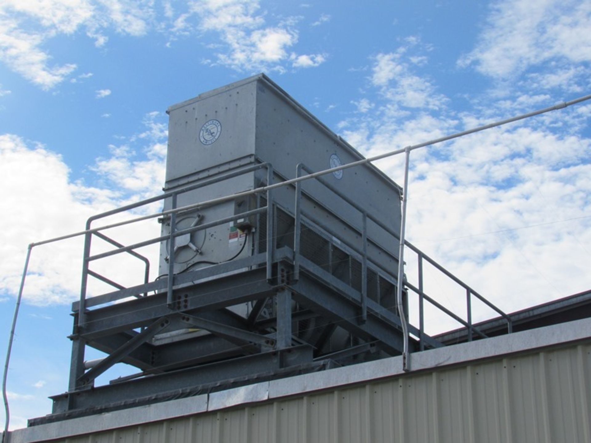 BAC 2-Fan Ammonia Condenser on iron frame, (on rooftop) (Required Rigging Fee: $4,500.00-Payment - Image 2 of 3