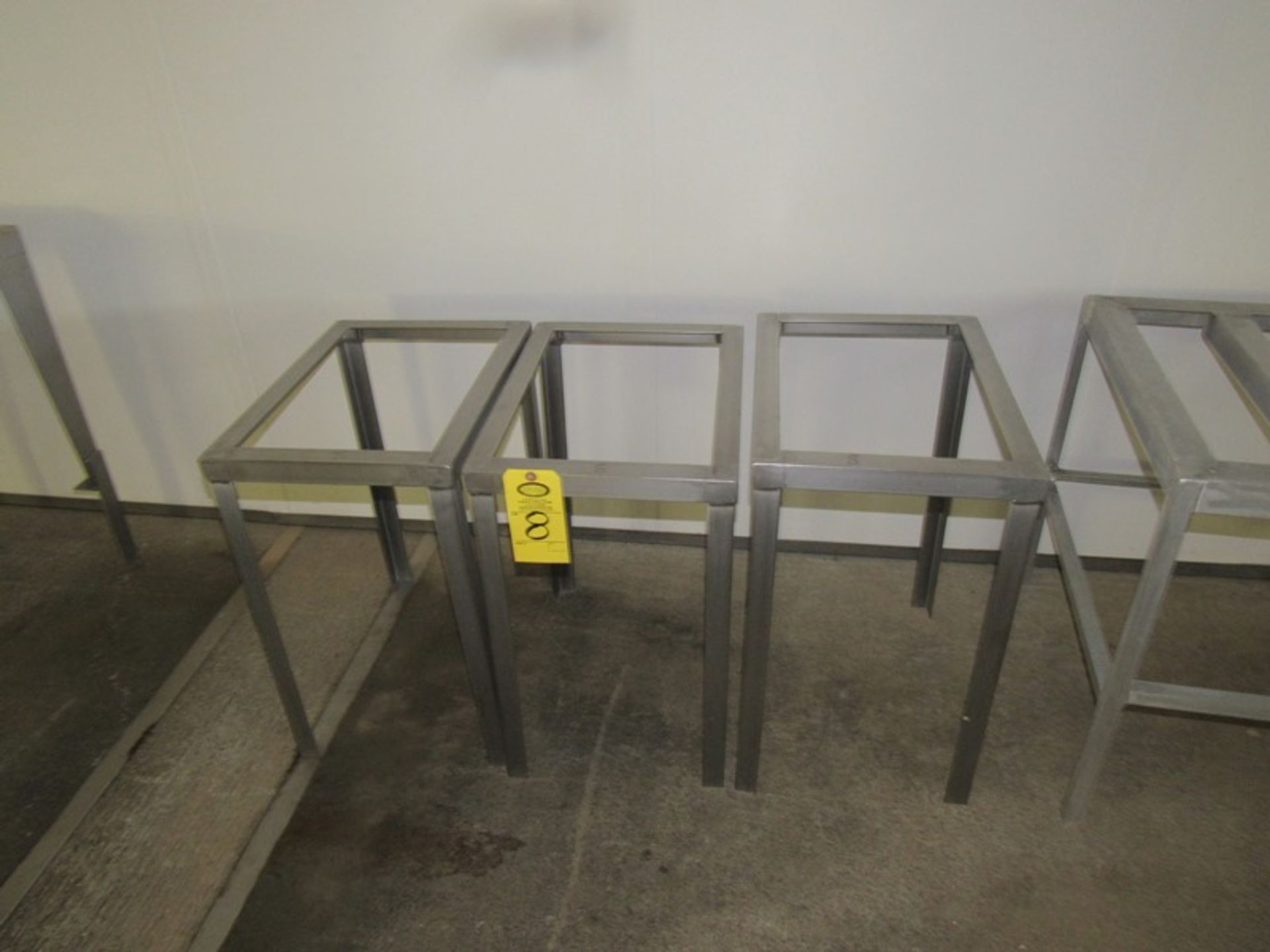 Lot of (3) Stainless Steel Tote Racks, 15" W X 20" L X 25" T (Required Rigging Fee: $50.00-Payment