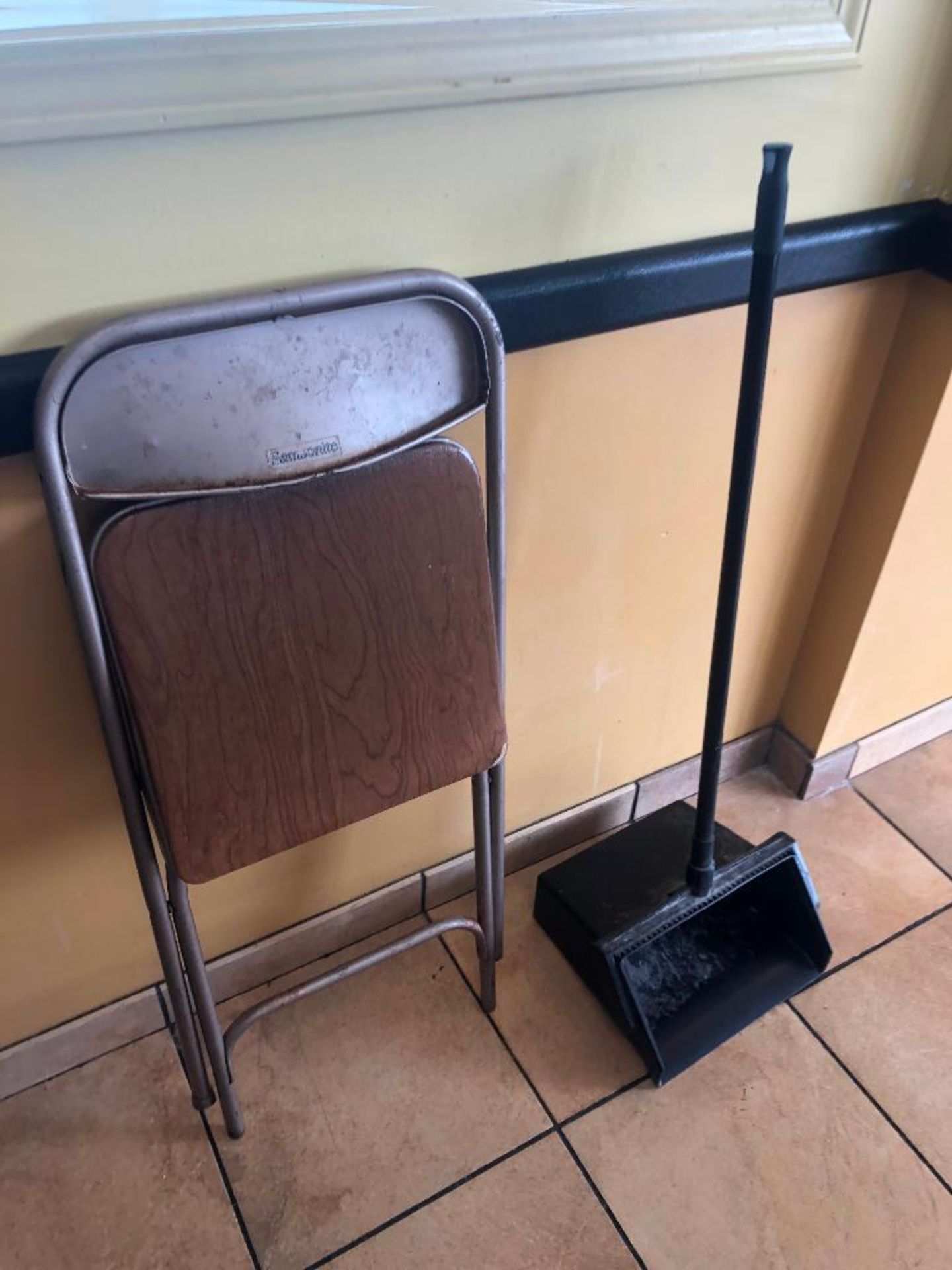 STOOL, CHAIR, AND DUST PAN - Image 3 of 3