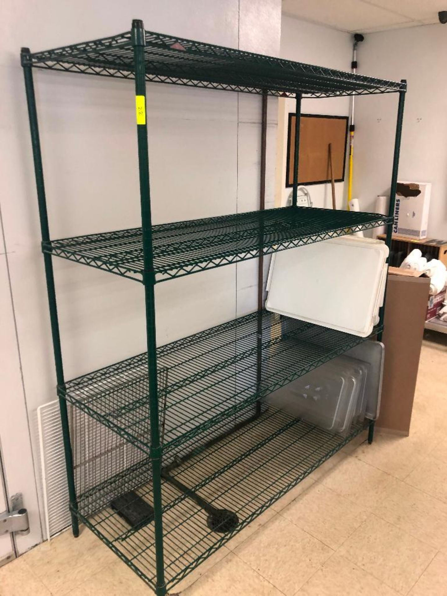 60" X 24" FOUR TIER COATED WIRE SHELF.