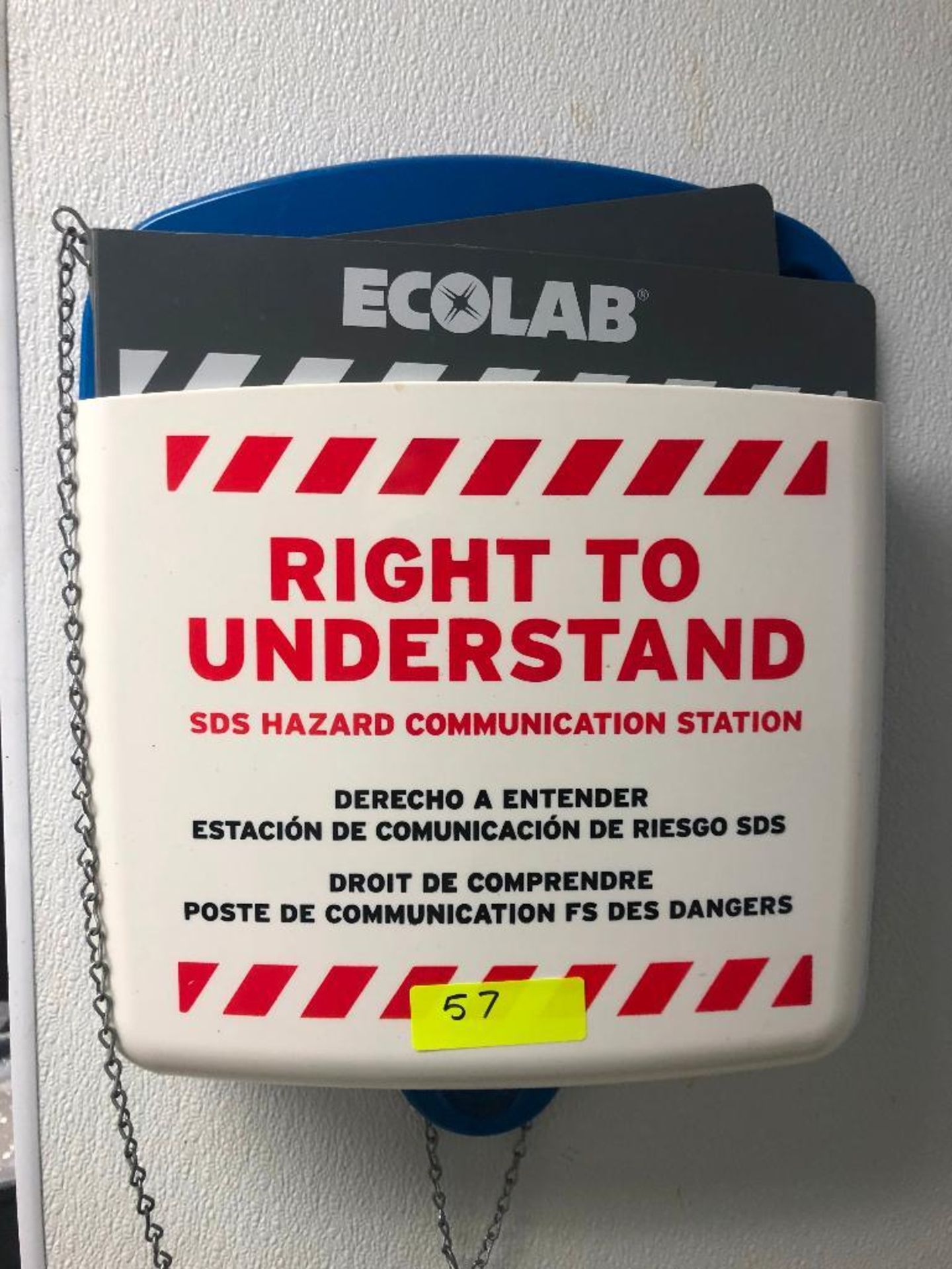 ECOLAB WALL MOUNTED SAFETY STATION