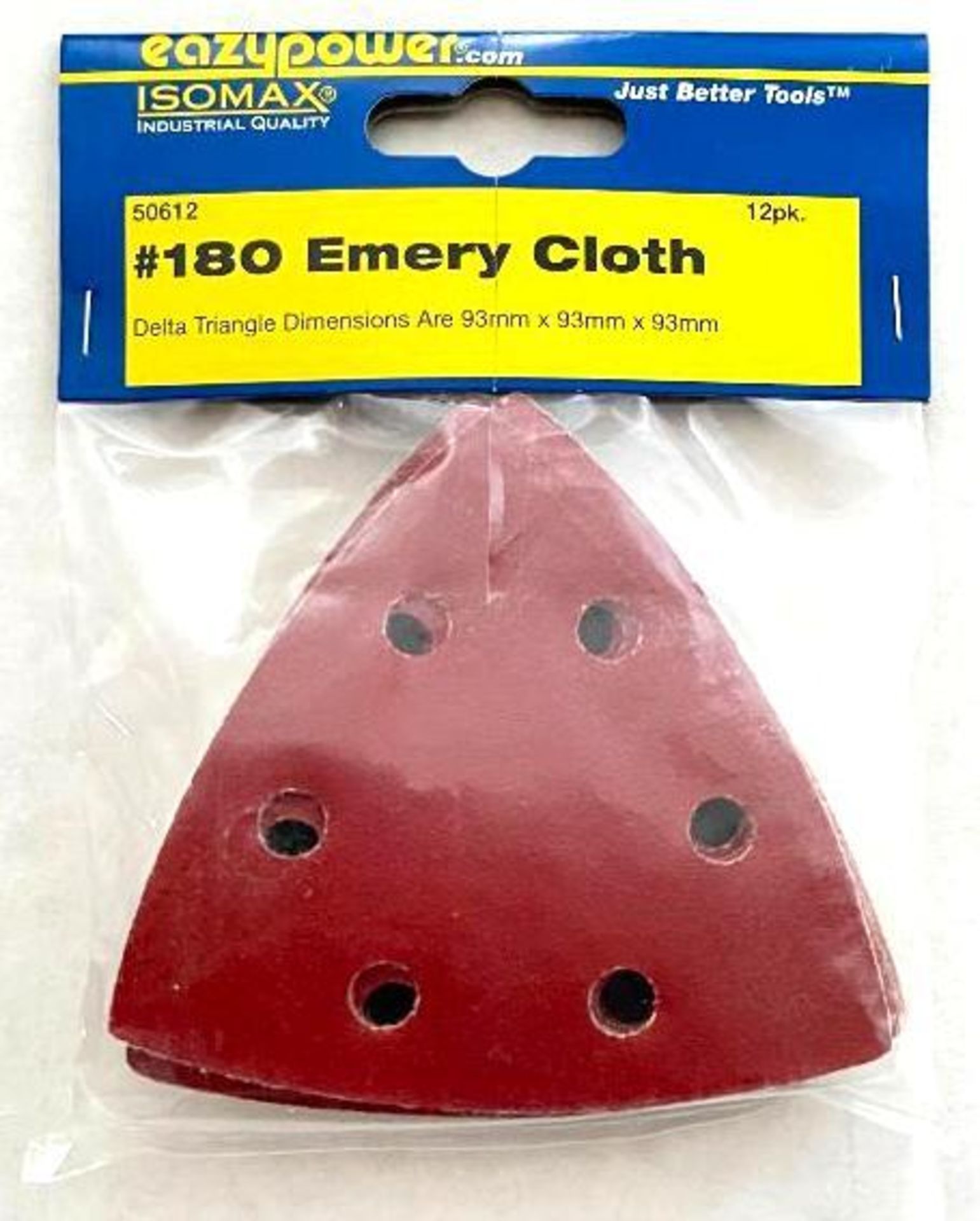 (300) 12PC PACKS OF 180 GRIT 3-5/8" EMERY SANDING CLOTH BRAND/MODEL EAZYPOWER 50612 ADDITIONAL INFO