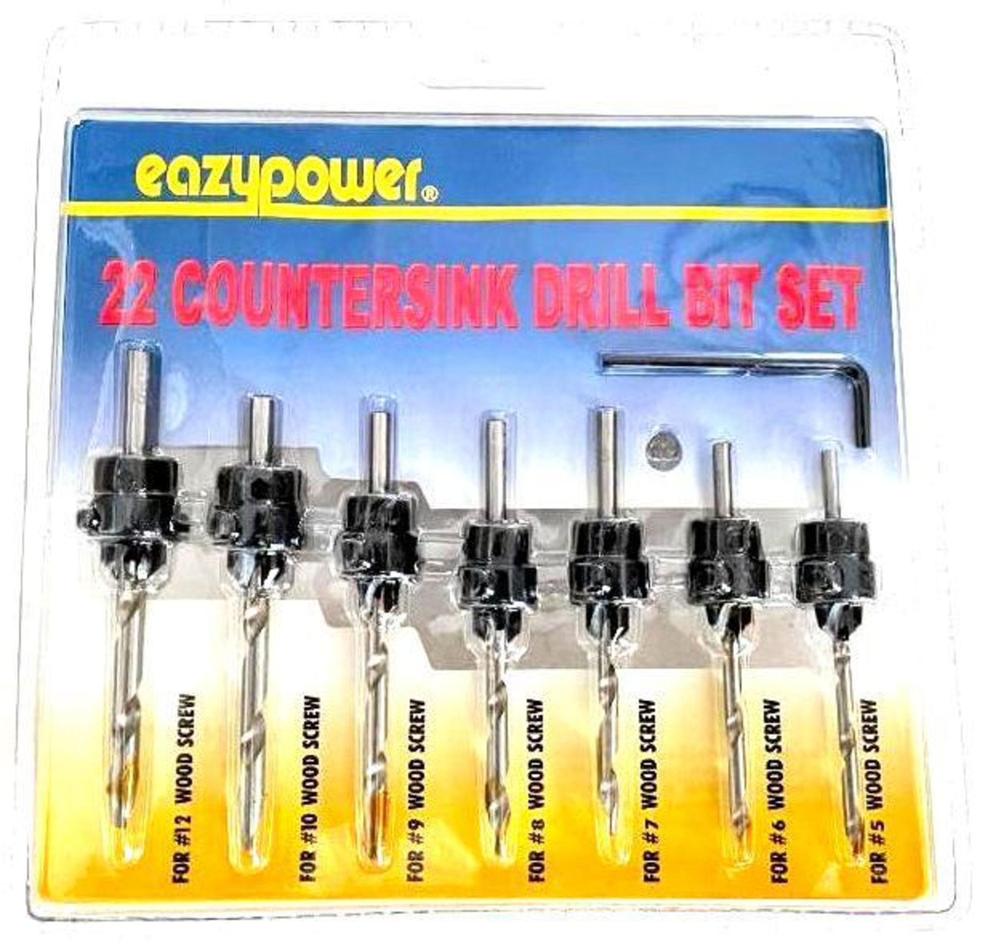 (50) 7PC TAPERED COUNTERSINK DRILL BIT SETS BRAND/MODEL EAZYPOWER 30175 ADDITIONAL INFO TOTAL LOT RE