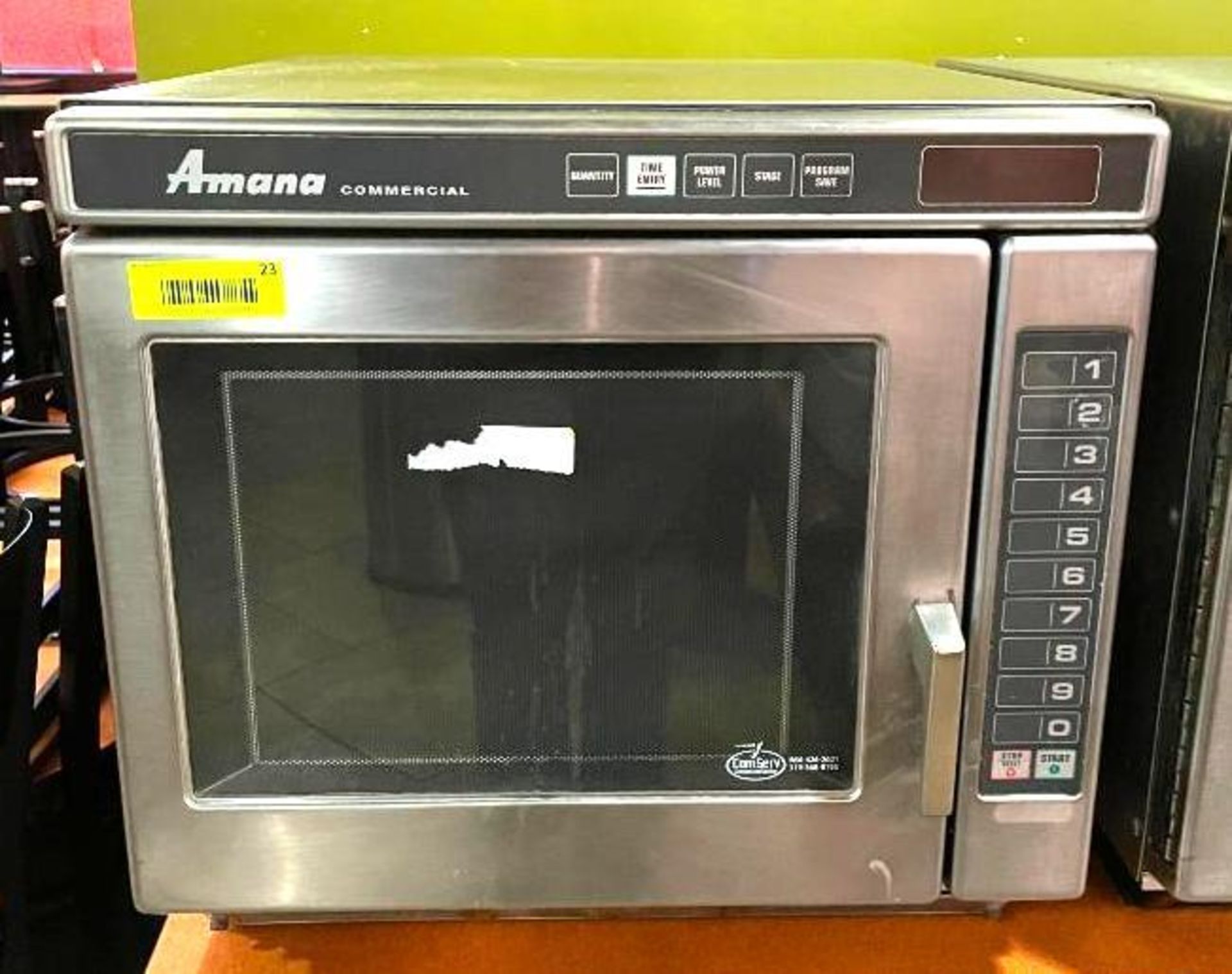 DESCRIPTION COMMERCIAL 2200W MICROWAVE BRAND/MODEL AMANA RC22S2 QUANTITY: X BID 1