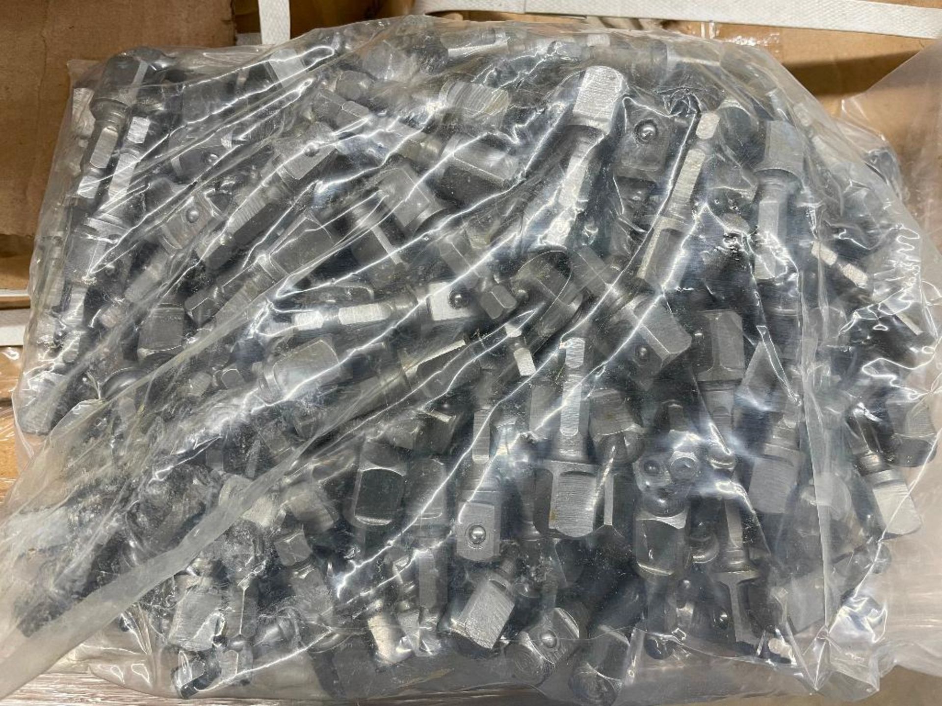 DESCRIPTION: (5) CASES OF 5/16" HEX TO 1/2" SQUARE DRIVE ADAPTER. 500 PIECES PER CASE. 2500 IN LOT T