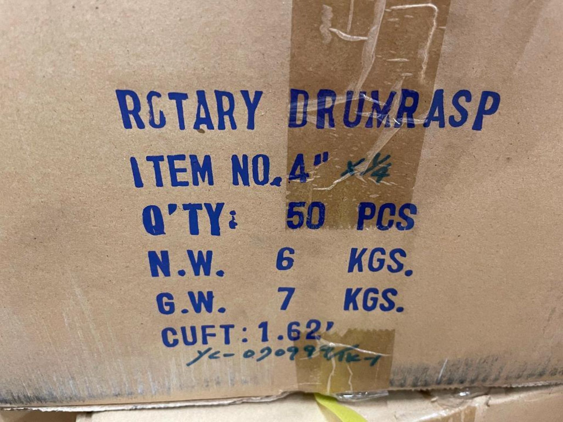 DESCRIPTION: (8) CASES OF 4" X 1/4" ROTARY DRUM RASPS. 50 PER CASE. 400 IN LOT. BRAND / MODEL: EAZY - Image 2 of 3