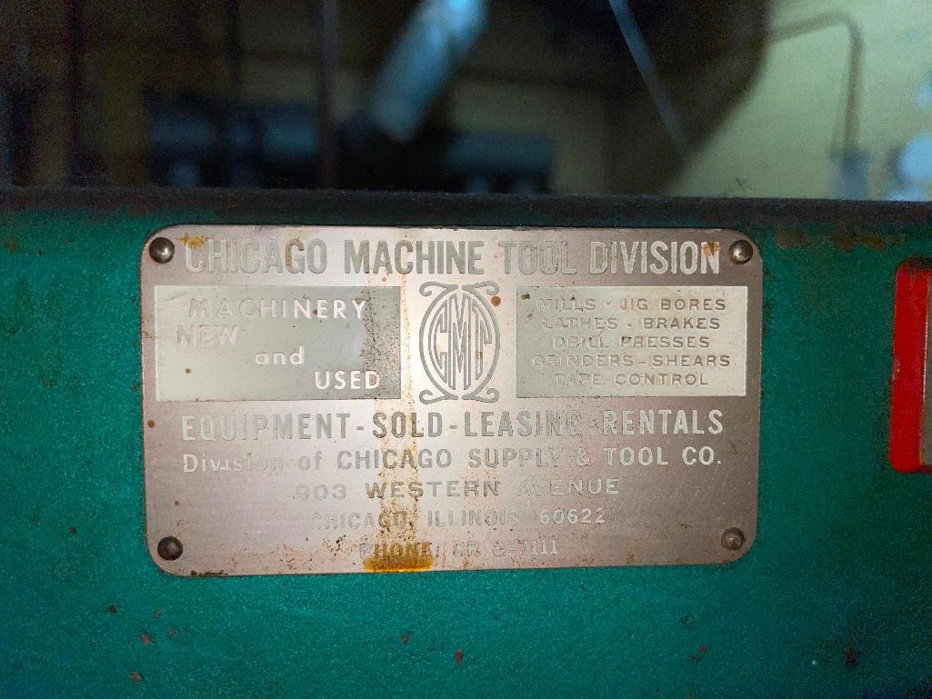 DESCRIPTION: CHICAGO MACHINE TOOL SCROLL SAW. ADDITIONAL INFORMATION NOT IN WORKING ORDER QTY: 1 - Image 3 of 4