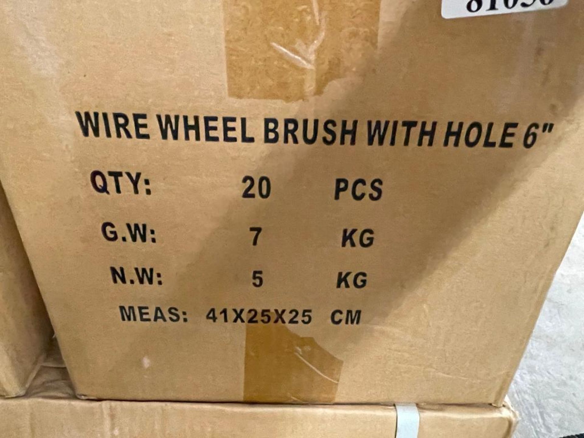 DESCRIPTION: (10) CASES OF 6" WIRE WHEEL BRUSH W/ HOLE. 20 PER CASE. 200 UNITS IN LOT. BRAND / MODEL - Image 3 of 3