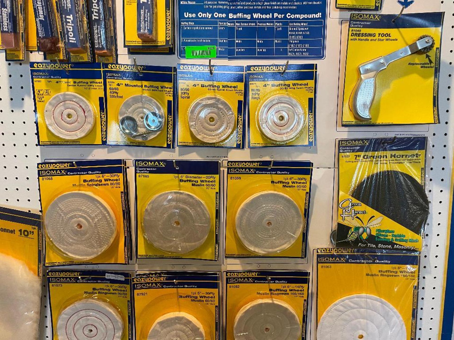 ASSORTED BUFFING WHEELS & COMPOUNDS AS SHOWN LOCATION SHOWROOM THIS LOT IS ONE MONEY QUANTITY 1 - Image 5 of 10