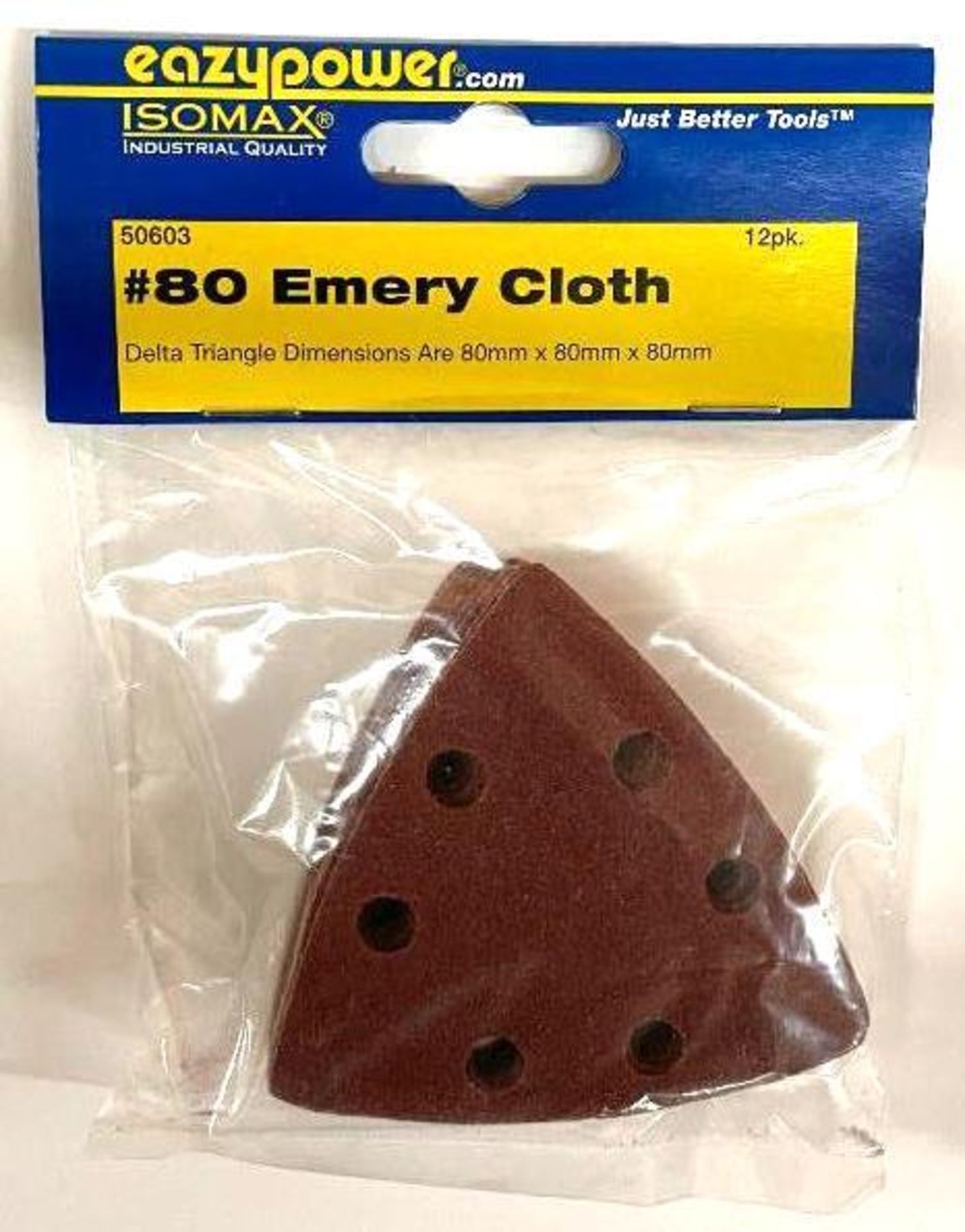 DESCRIPTION (200) 12CT PACKS OF #80 EMERY CLOTH BRAND/MODEL EAZY POWER 50603 THIS LOT IS ONE MONEY Q