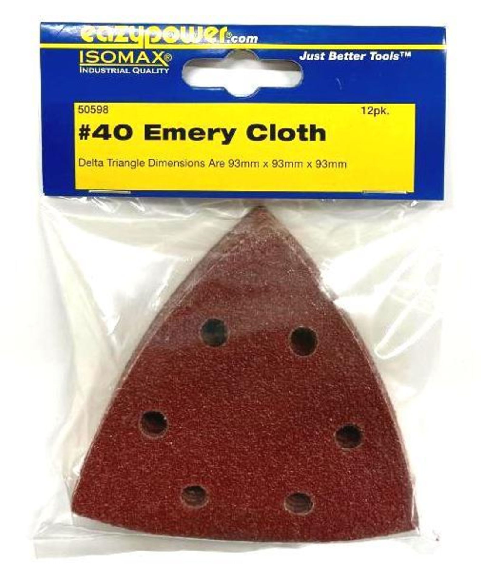 DESCRIPTION (50) 12CT PACKS OF #40 EMERY CLOTH BRAND/MODEL EAZY POWER 50598 ADDITIONAL INFO RETAIL P