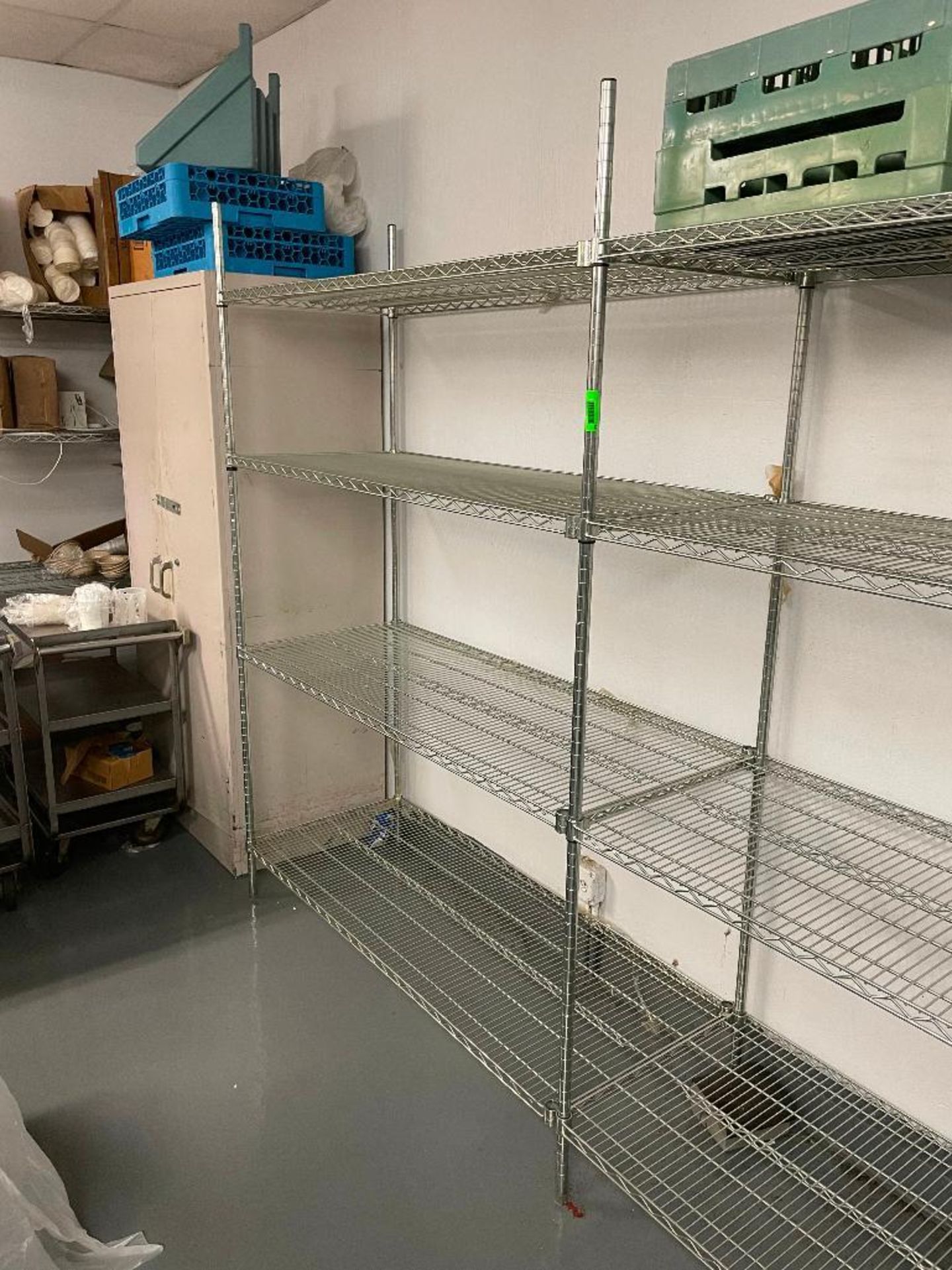 DESCRIPTION: (4) 48" X 18" FOUR TIER WIRE RACKS - ALL FREE STANDING LOCATION: KITCHEN QTY: 4