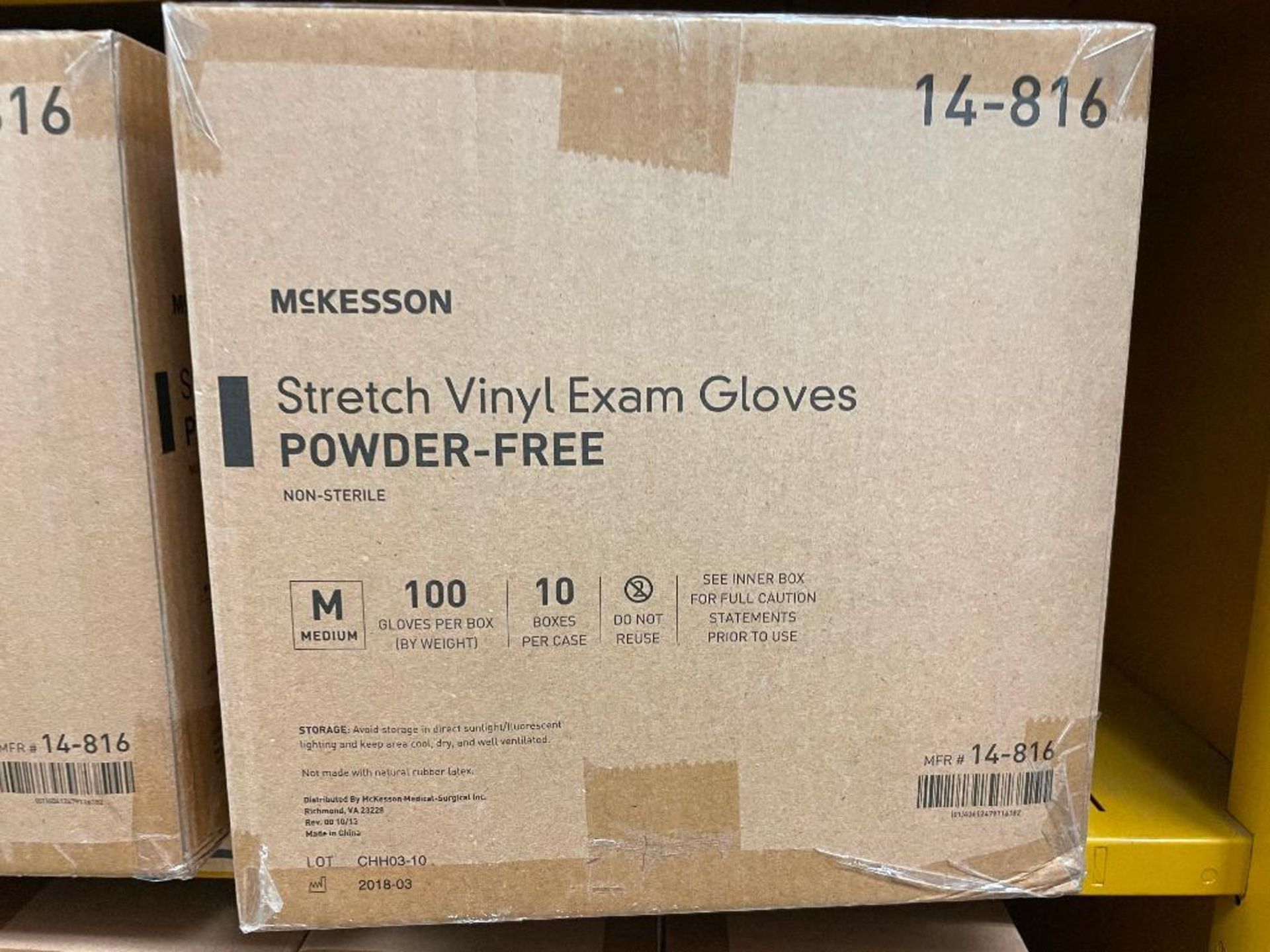 DESCRIPTION: (3) CASES OF MCKESSON STRETCH VINYL EXAM GLOVES - POWDER FREE ( M) ADDITIONAL INFORMATI