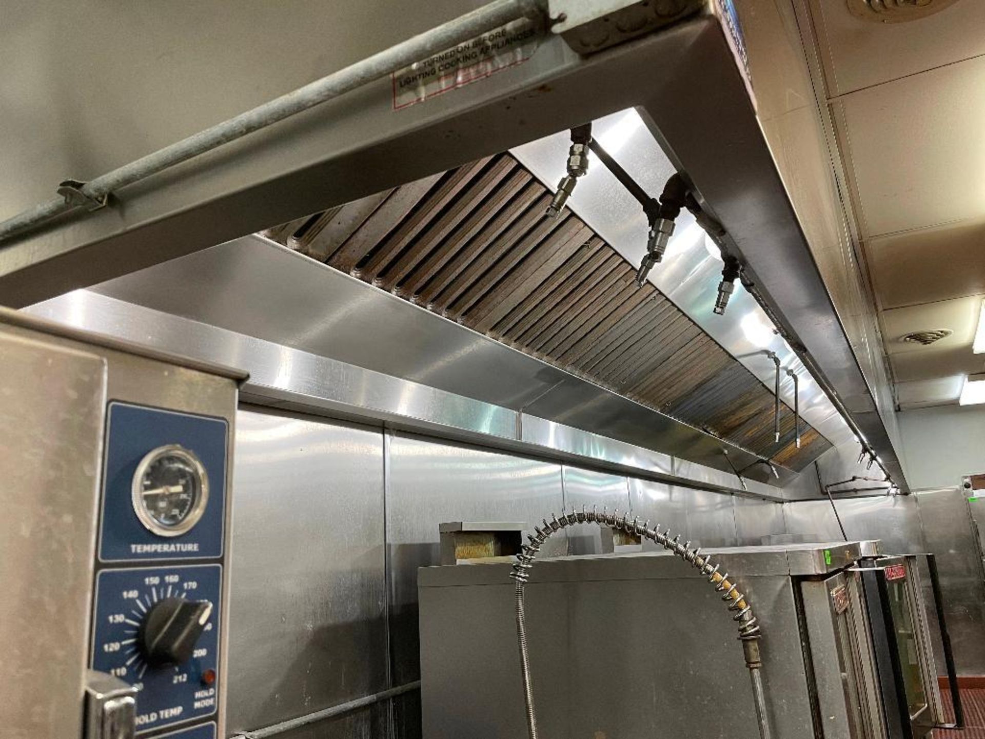 DESCRIPTION: 28' STAINLESS HOOD SYSTEM WITH FIRE SUPPRESSION SYSTEM, ADDITIONAL INFORMATION EXHAUST - Image 2 of 6