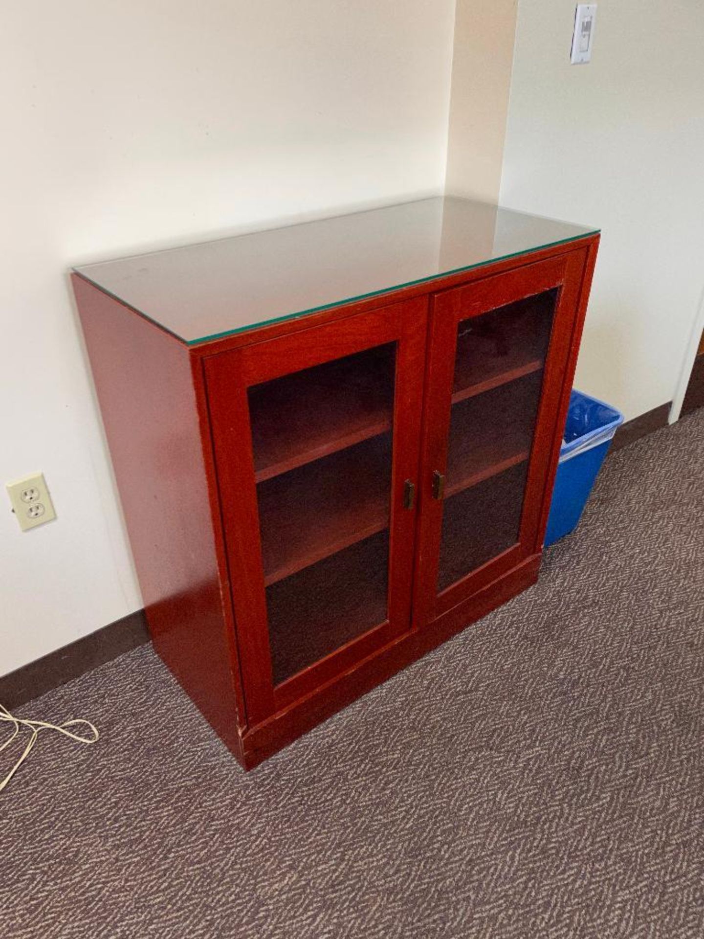 DESCRIPTION: (4) - 8 FT. BOOK SHELVES WITH ADDITIONAL MATCHING CABINETS ADDITIONAL INFORMATION: SEE - Image 10 of 10