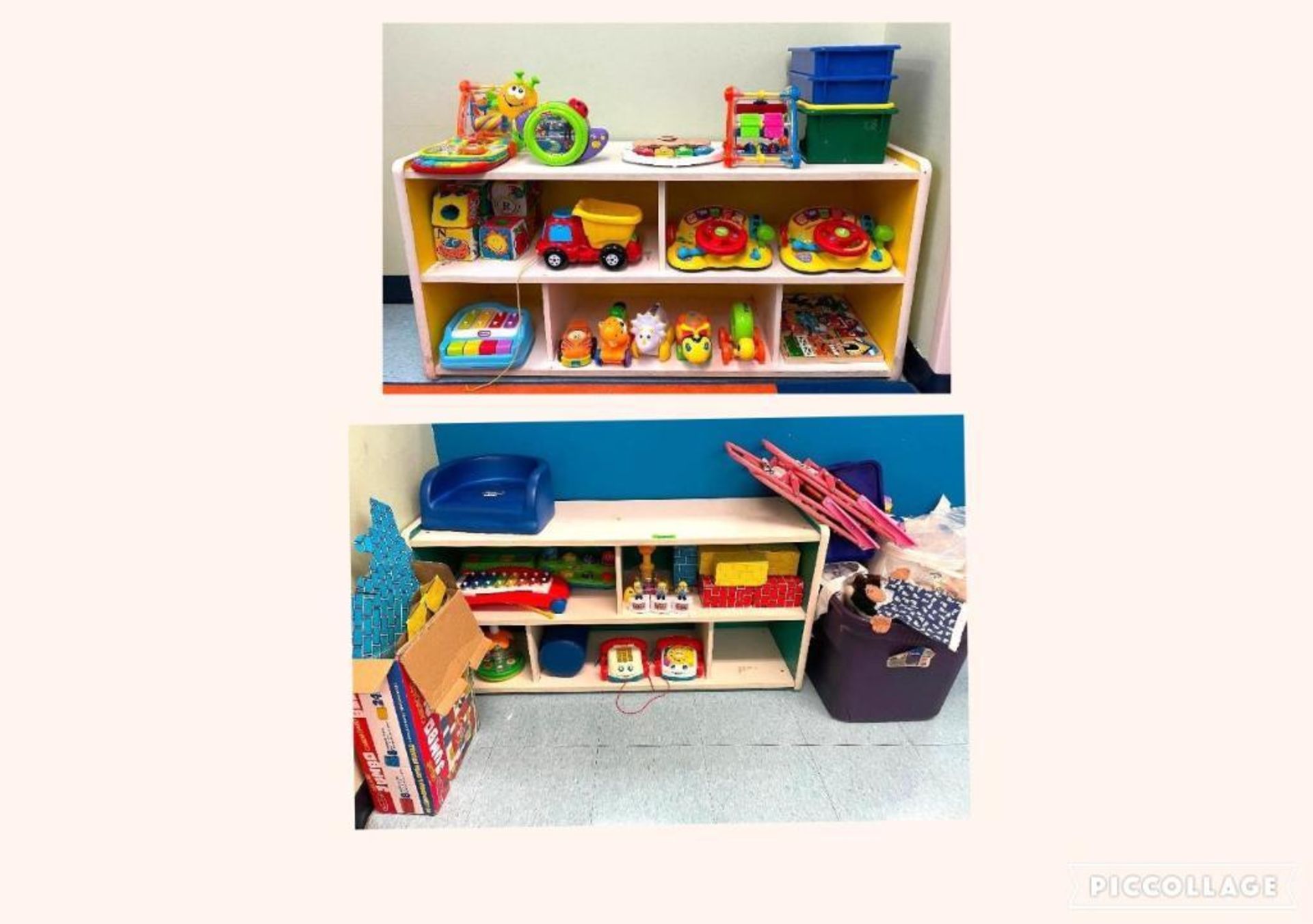 DESCRIPTION ASSORTED TOYS AS SHOWN (SHELVING UNITS INCLUDED) LOCATION 137 THIS LOT IS ONE MONEY QUAN