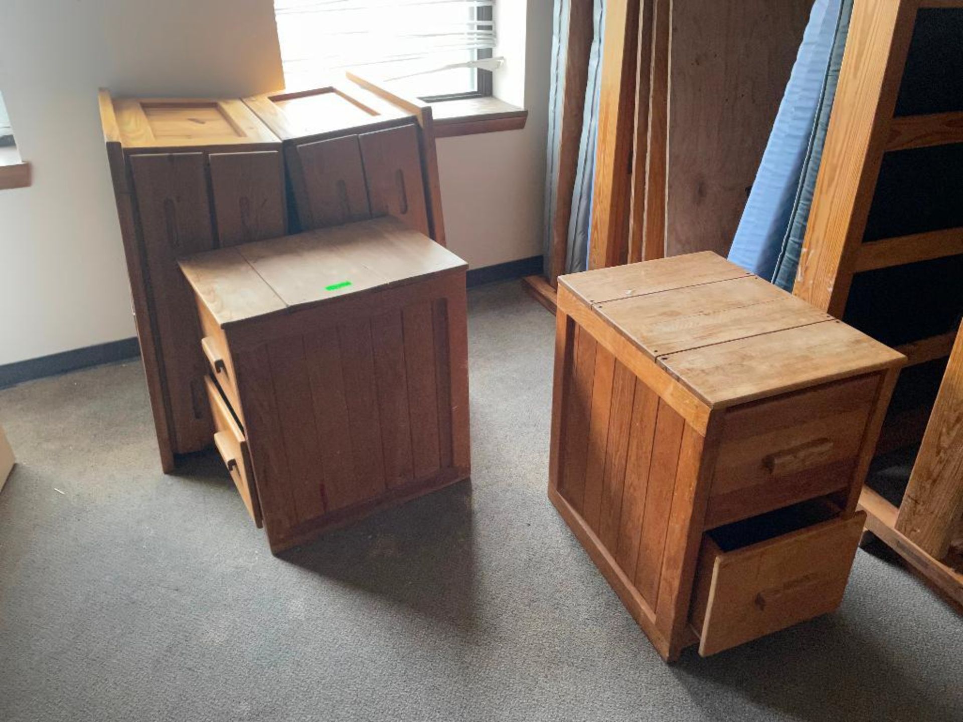 DESCRIPTION: ASSORTED BEDROOM FURNITURE ADDITIONAL INFORMATION: SOLD AS SET. THIS LOT IS: ONE MONEY