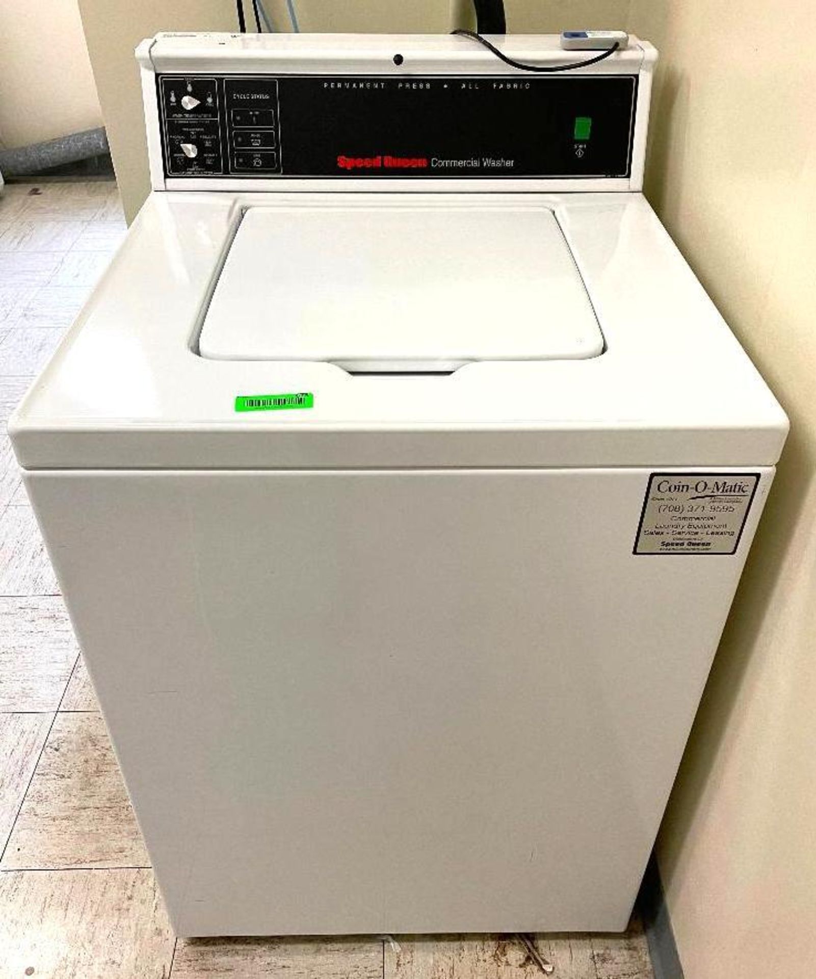 DESCRIPTION ALLIANCE SPEED QUEEN COMMERCIAL TOPLOAD WASHER BRAND/MODEL ALLIANCE SWNSX2PP112TW01 LOCA