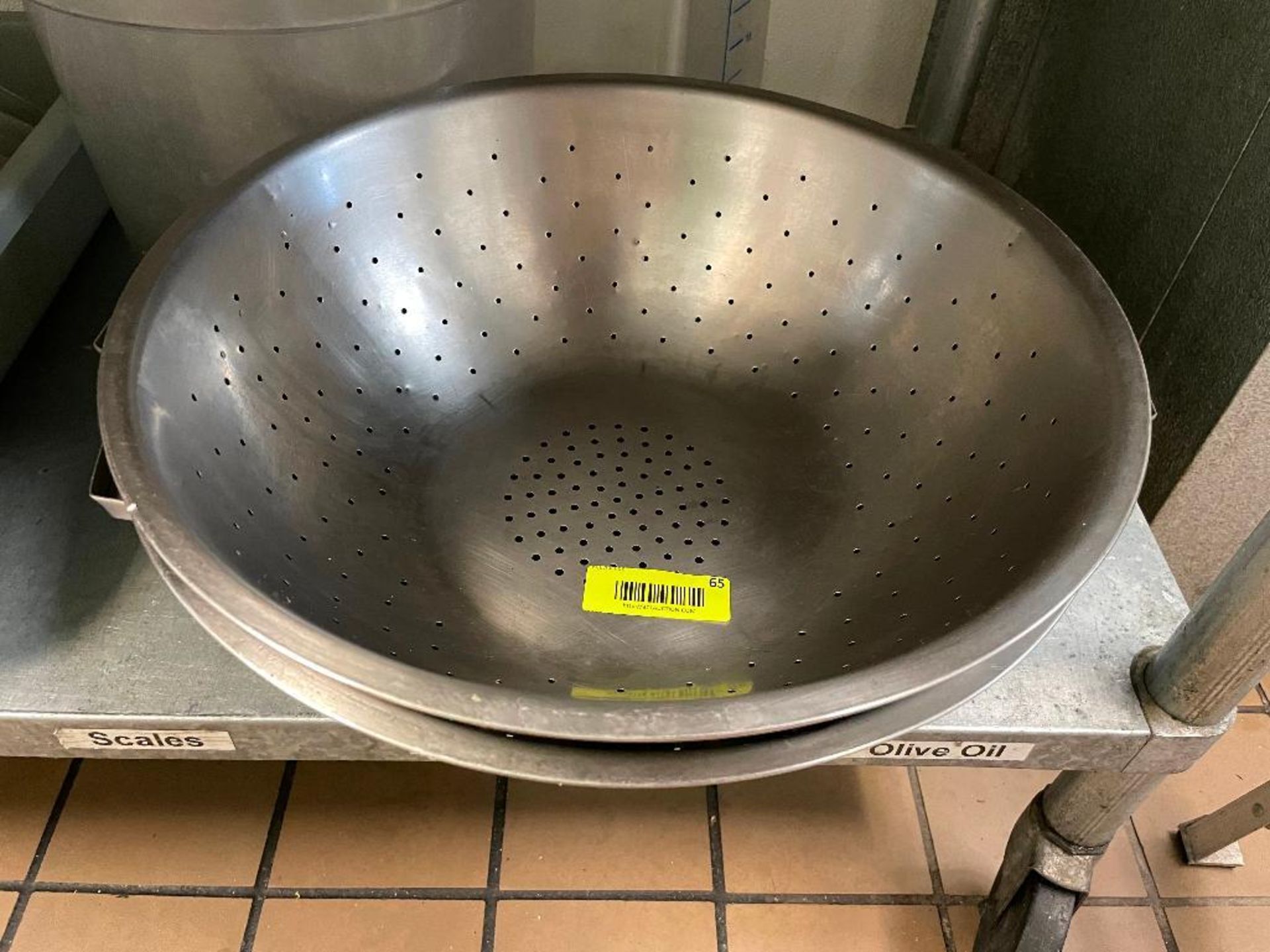 DESCRIPTION: (2) 15" STAINLESS COLANDERS ADDITIONAL INFORMATION ONE MONEY LOCATION: FRISCO TEXAS QTY - Image 2 of 3