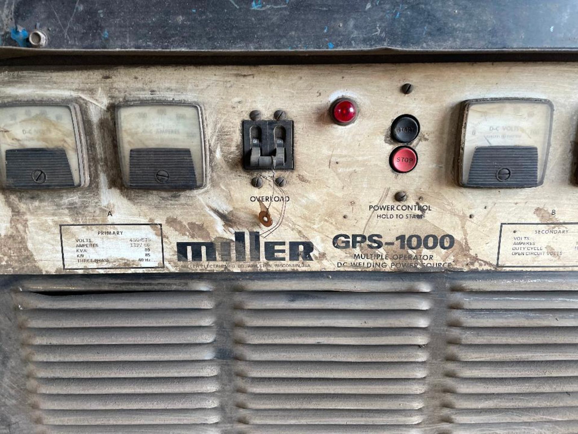 DESCRIPTION MILLER GPS-1000 ELECTRIC DC WELDER BRAND/MODEL MILLER GPS-1000 QUANTITY 1 - Image 4 of 4