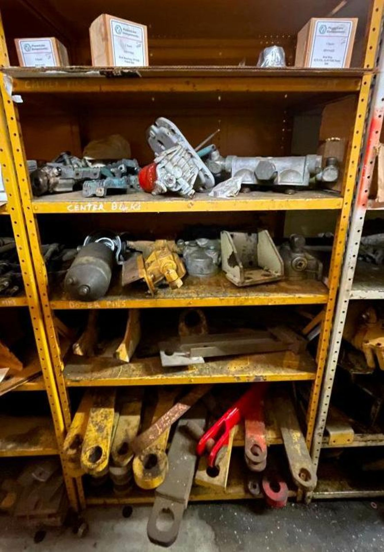 SHELVING UNITS WITH LARGE AMOUNT OF AUTOMOTIVE AND HEAVY MACHINERY PARTS AS SHOWN ADDITIONAL INFO SE - Image 9 of 12