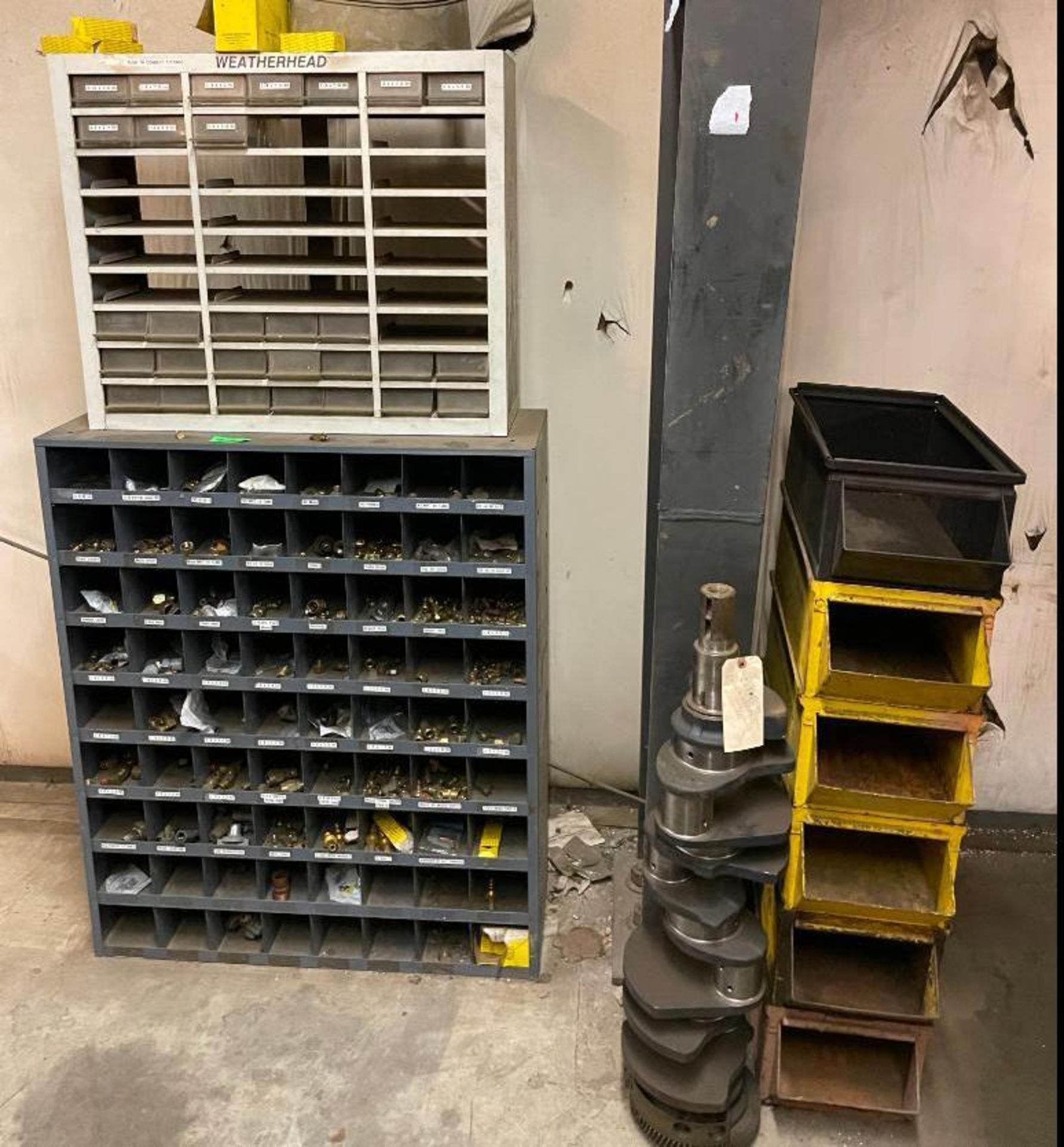 ASSORTED PARTS SHELVING AS SHOWN WITH CONTENTS ADDITIONAL INFO SEE PHOTOS FOR PARTS LOCATION PARTS R