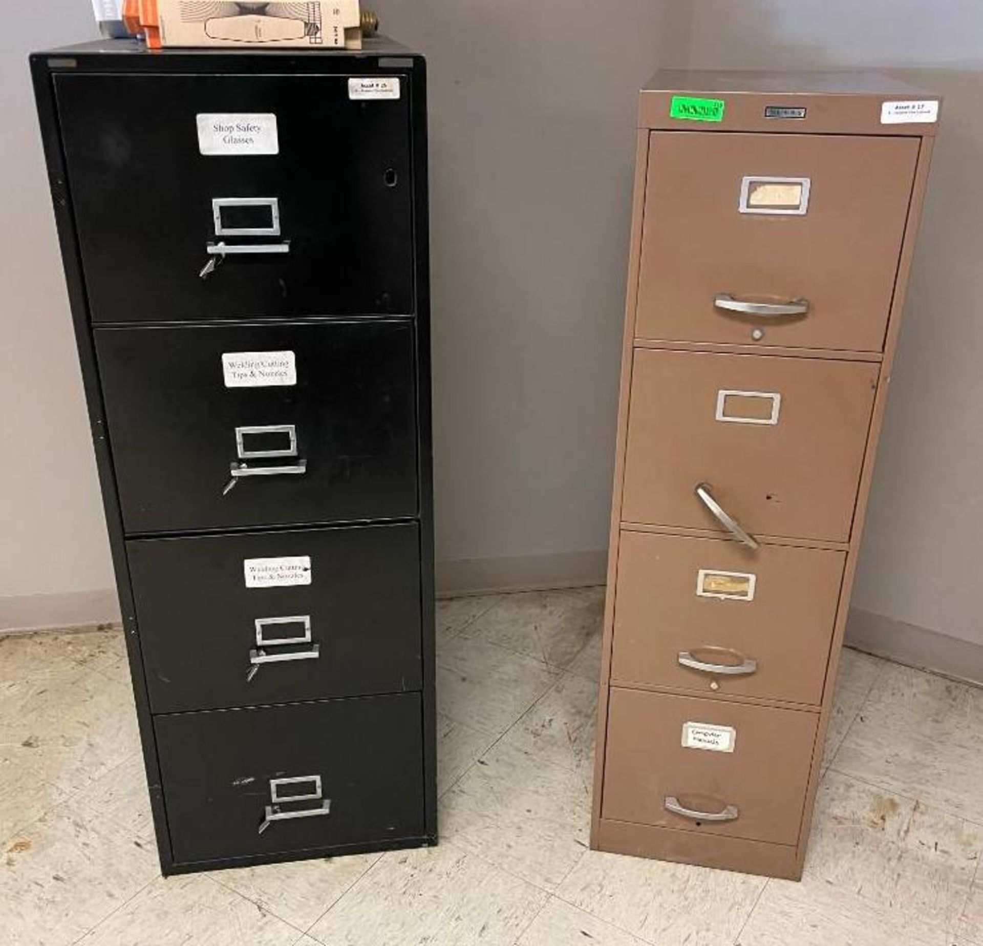 (2) FILING CABINETS LOCATION RECEPTION THIS LOT IS ONE MONEY QUANTITY: X BID 1