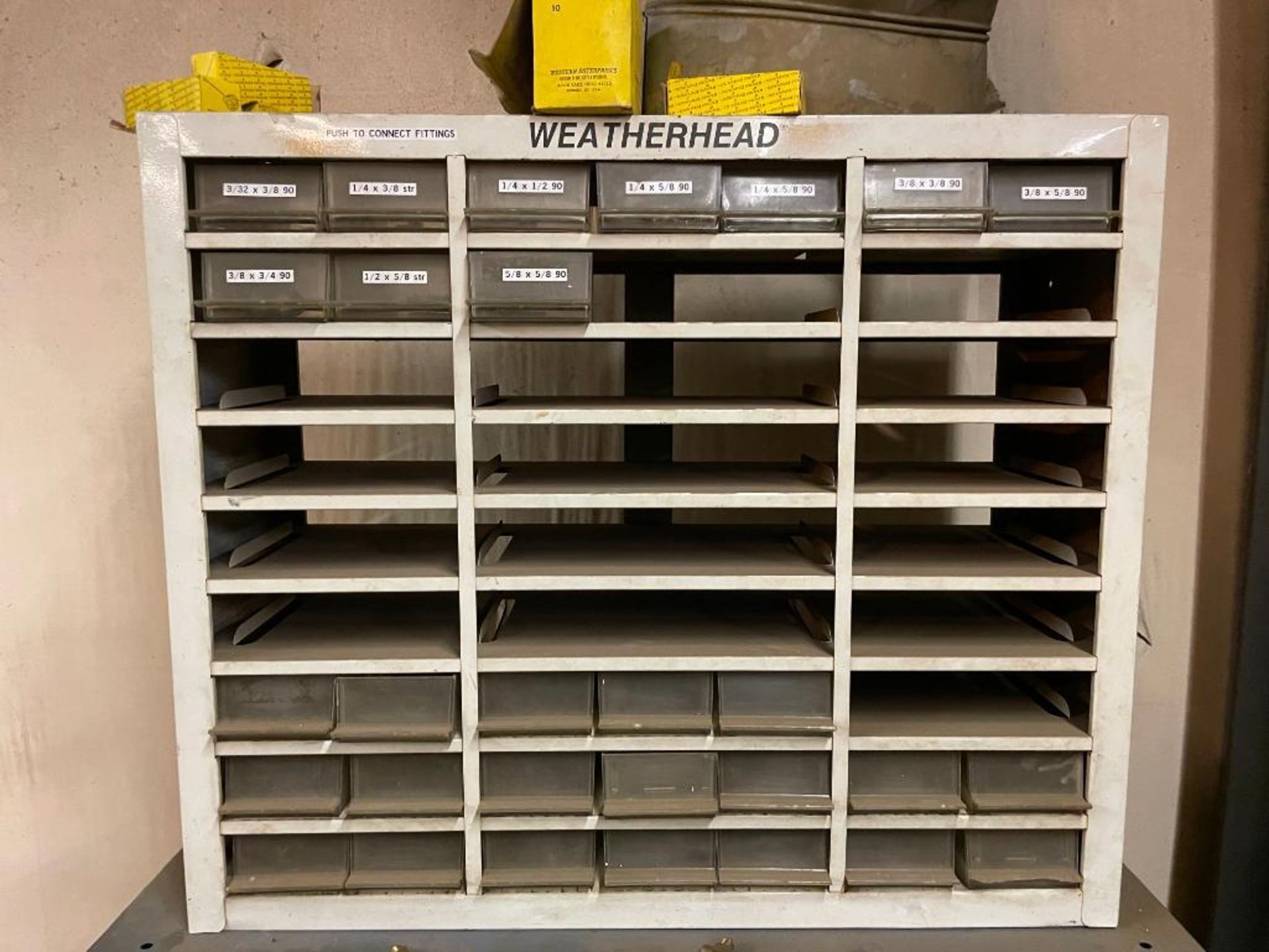 ASSORTED PARTS SHELVING AS SHOWN WITH CONTENTS ADDITIONAL INFO SEE PHOTOS FOR PARTS LOCATION PARTS R - Image 5 of 5